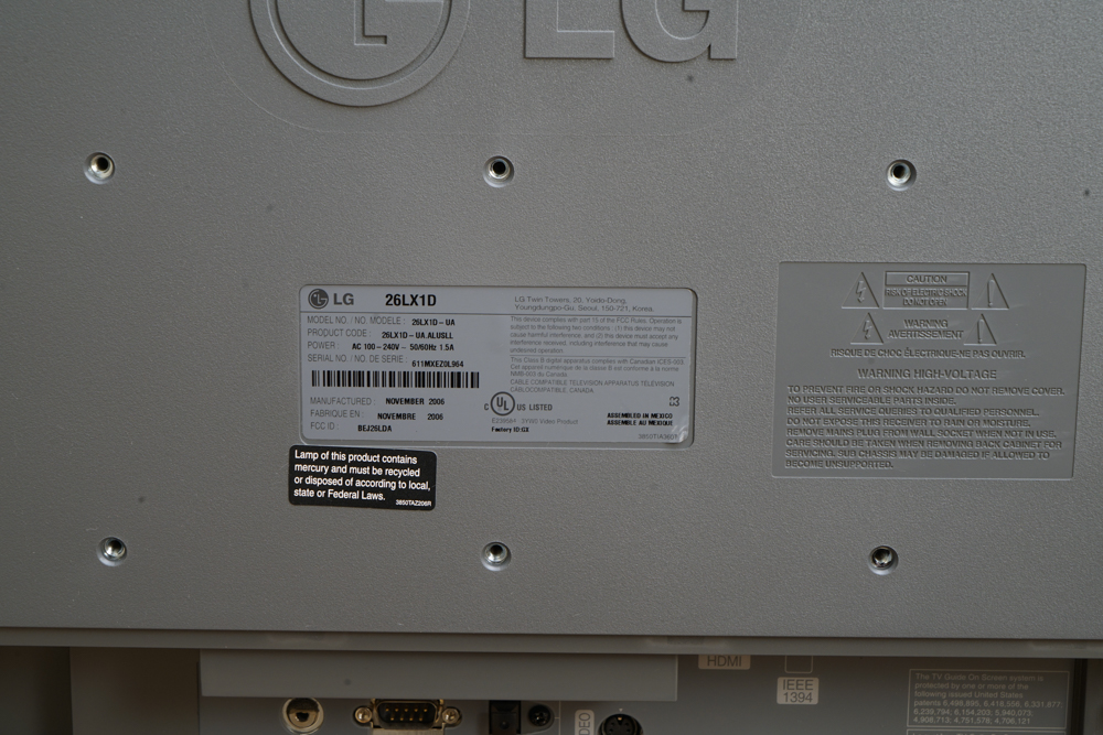 LG 26" HD Television