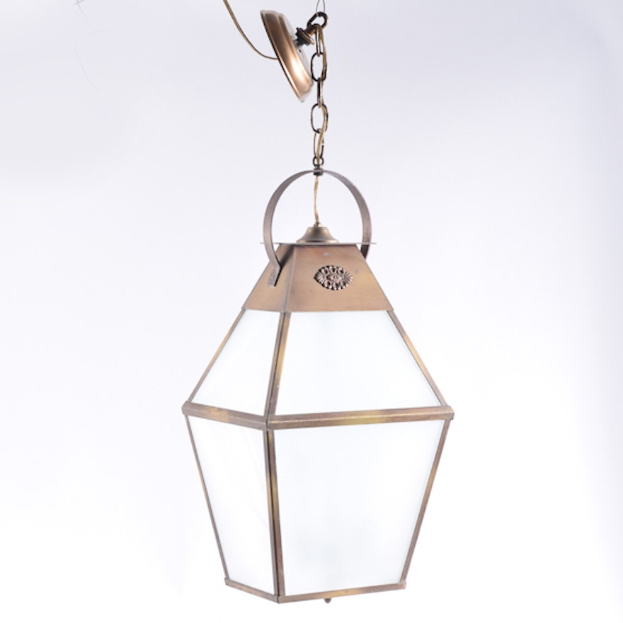 Lantern Style Copper Pendant Light