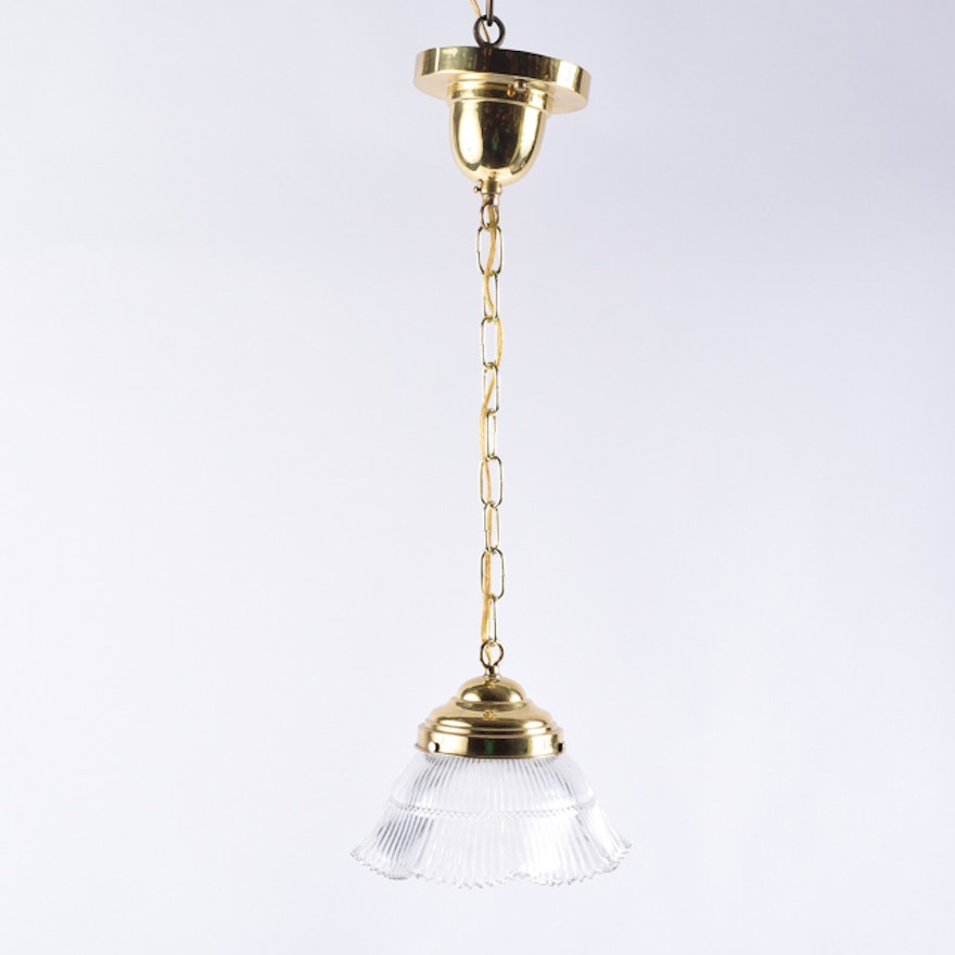 Vintage Brass Pendant Light