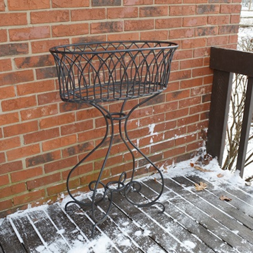 Iron Oval Patio Planter or Plant Stand