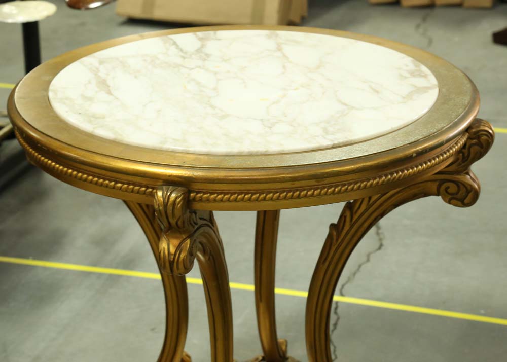 Vintage Marble Top Foyer Table
