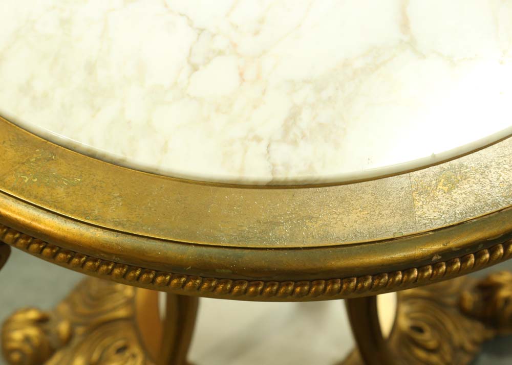 Vintage Marble Top Foyer Table
