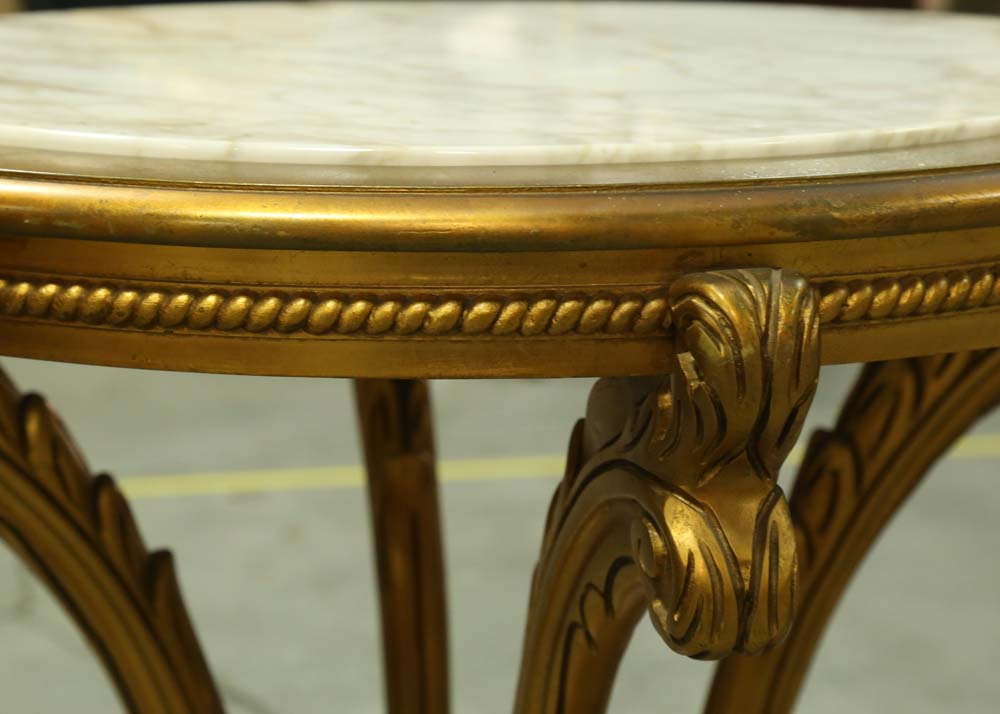 Vintage Marble Top Foyer Table