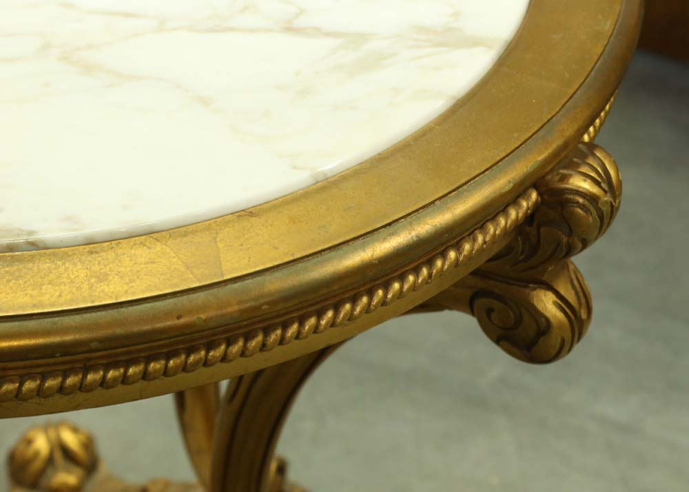 Vintage Marble Top Foyer Table