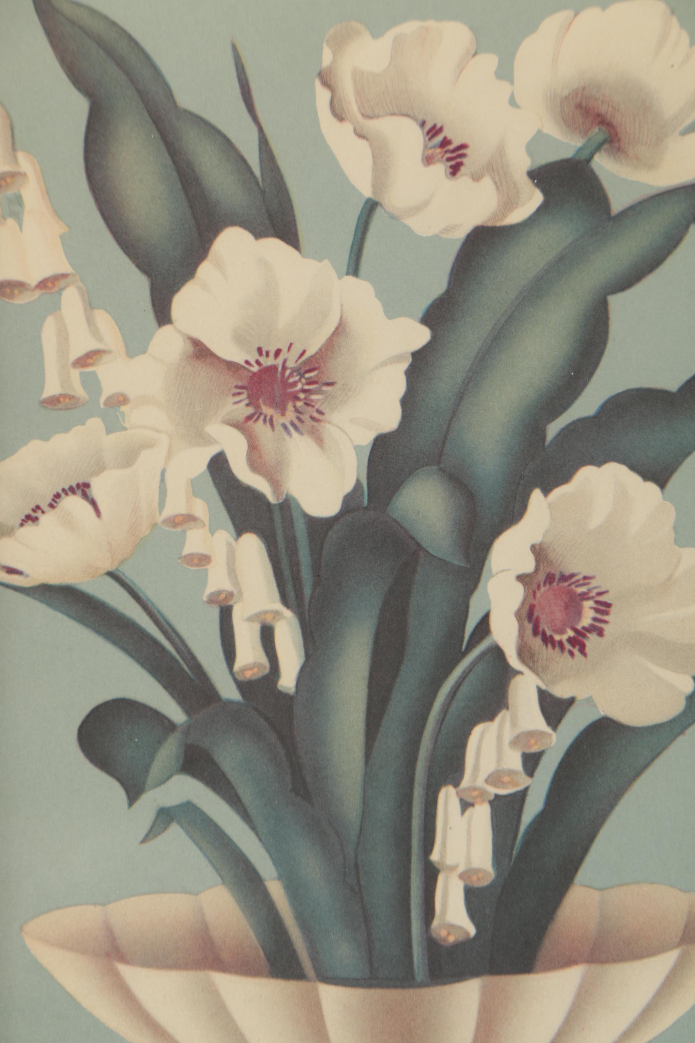 Floral Offset Lithographs after Sanford de Jonge