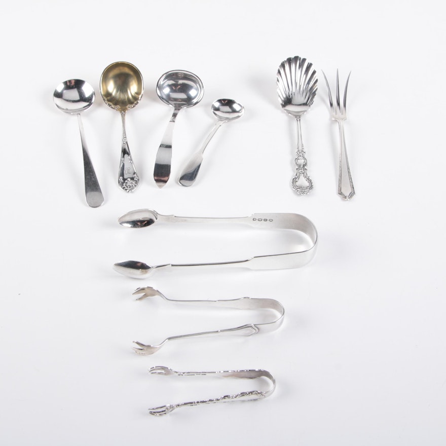 Early 19th Century English Sterling Flatware with Towle and Other Sterling