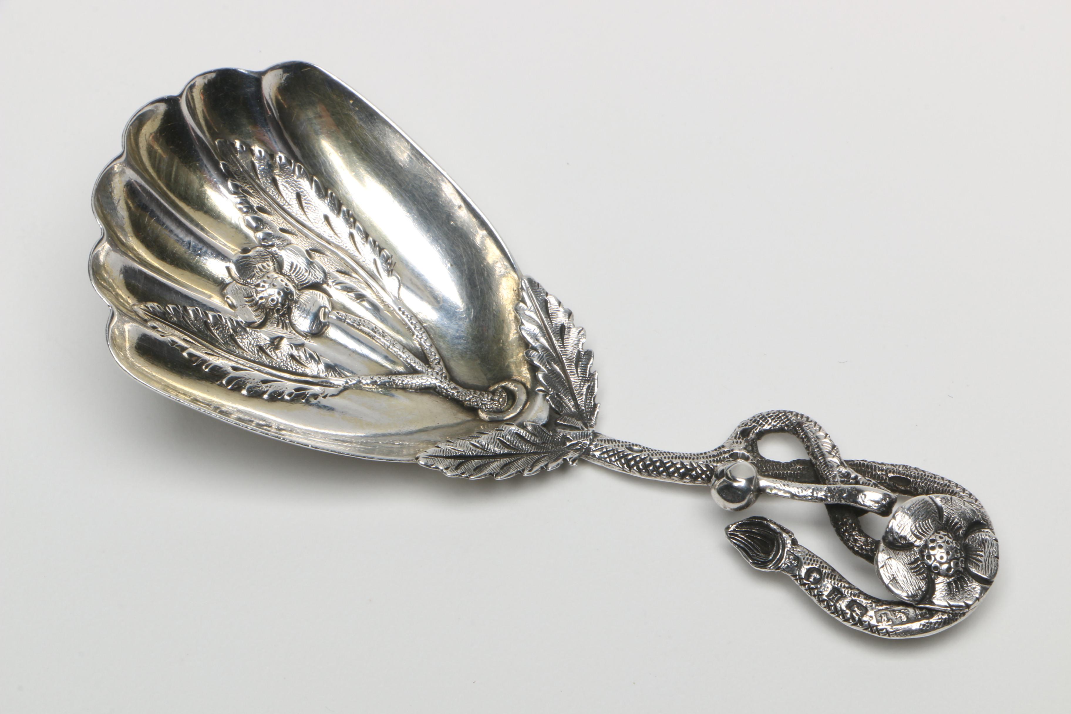 1856 Hilliard & Thomason Birmingham Sterling Caddy Spoon