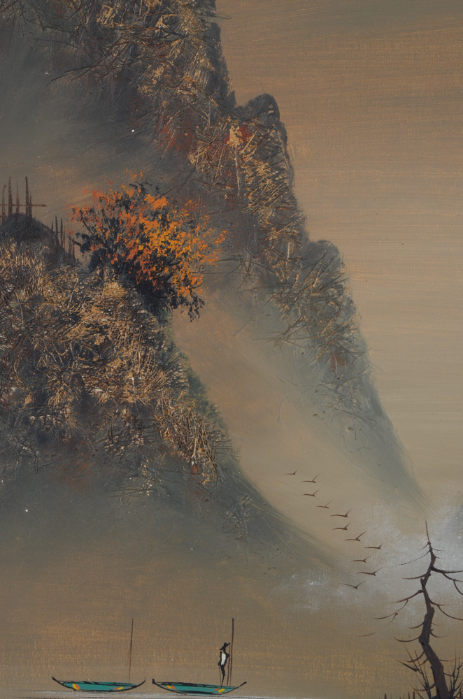 Chen Mao Original Mixed Media Painting of a Landscape