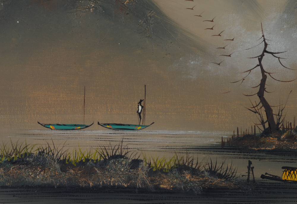 Chen Mao Original Mixed Media Painting of a Landscape