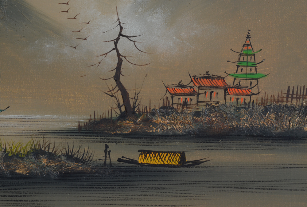 Chen Mao Original Mixed Media Painting of a Landscape