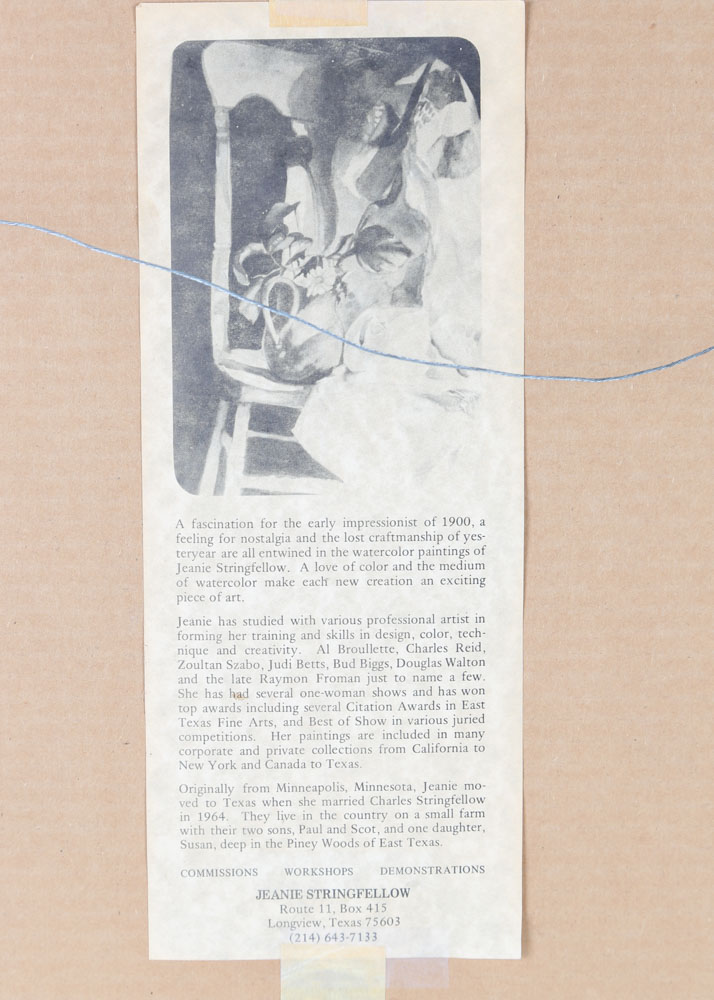 Jeanie Stringfellow Original Watercolor and Ink