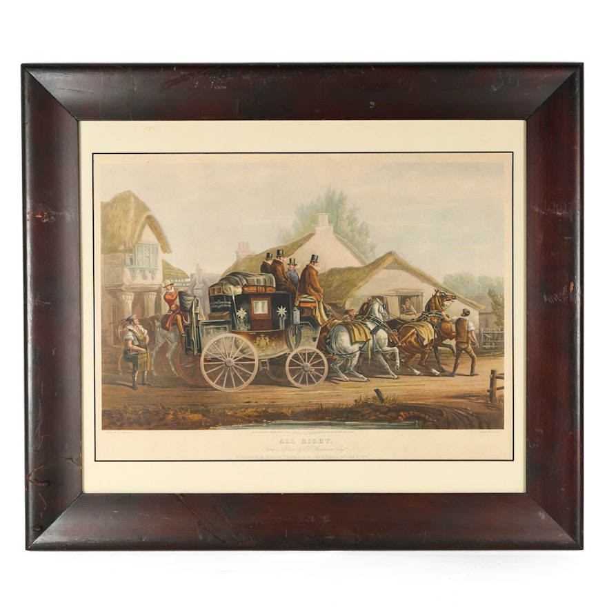 Reproduction Offset Lithograph After C.C. Henderson "All Right"