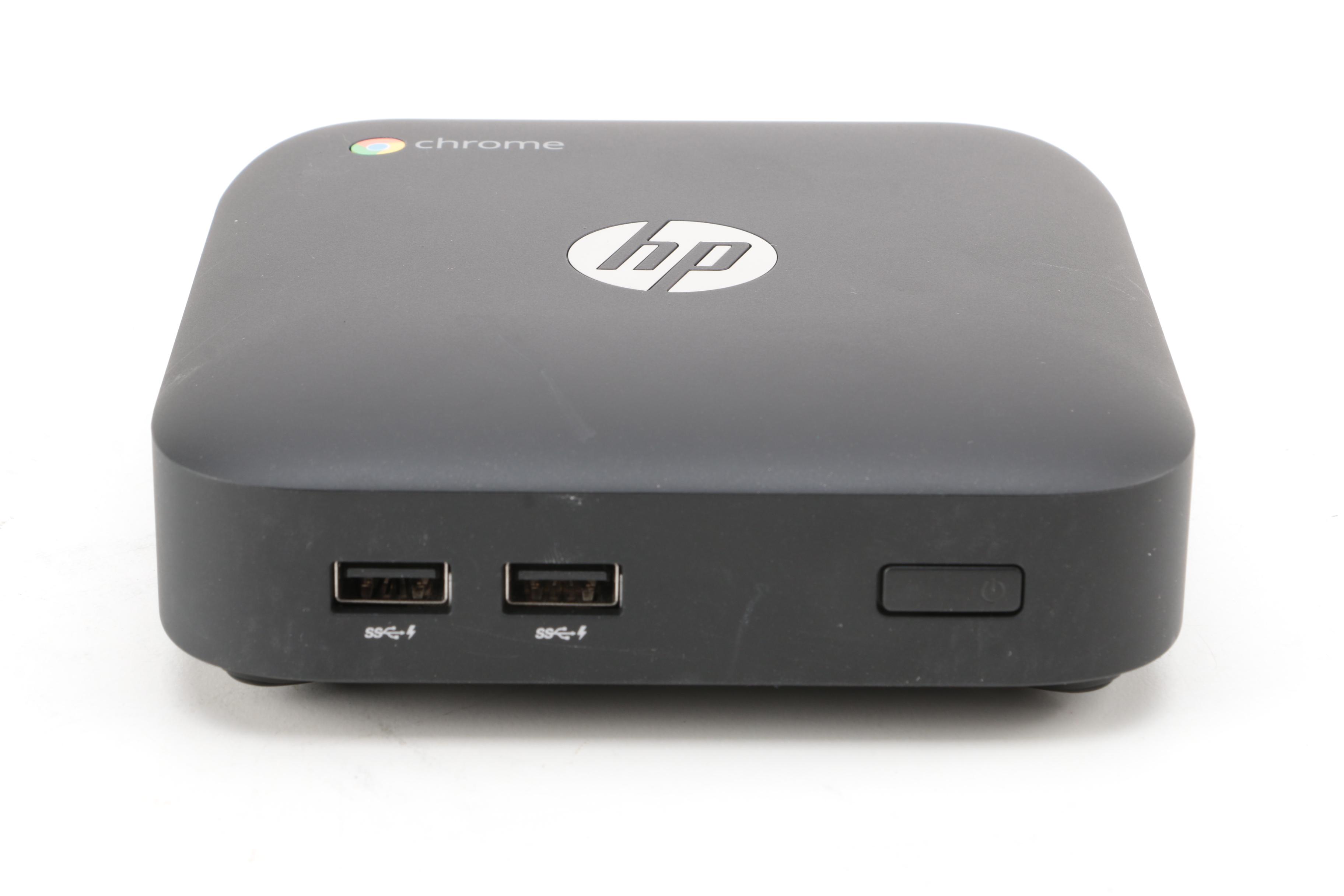 HP Chromebox Desktop Computer with Logitech Wireless Keyboard