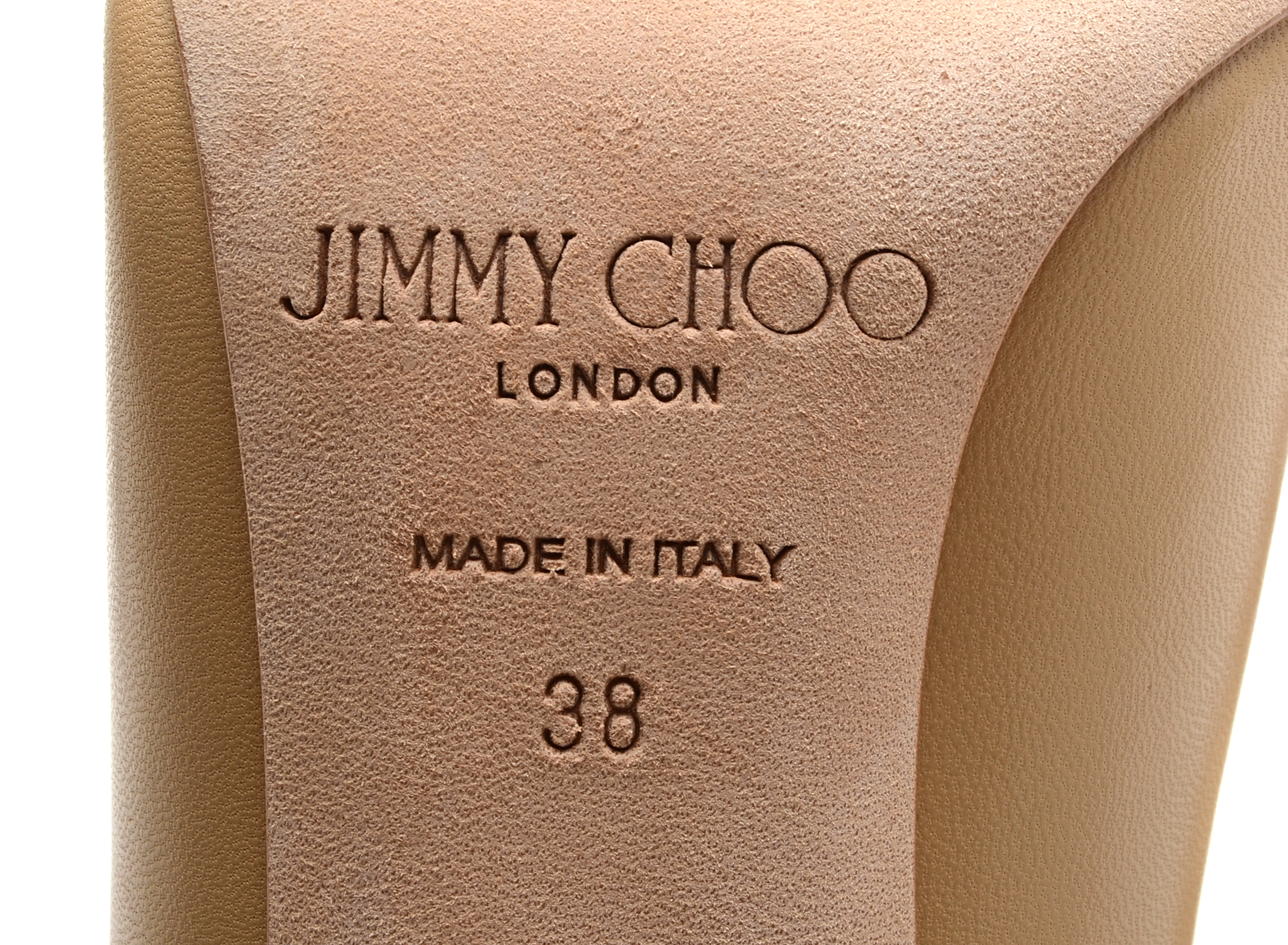 Jimmy Choo Anouk Beige Leather Stilettos