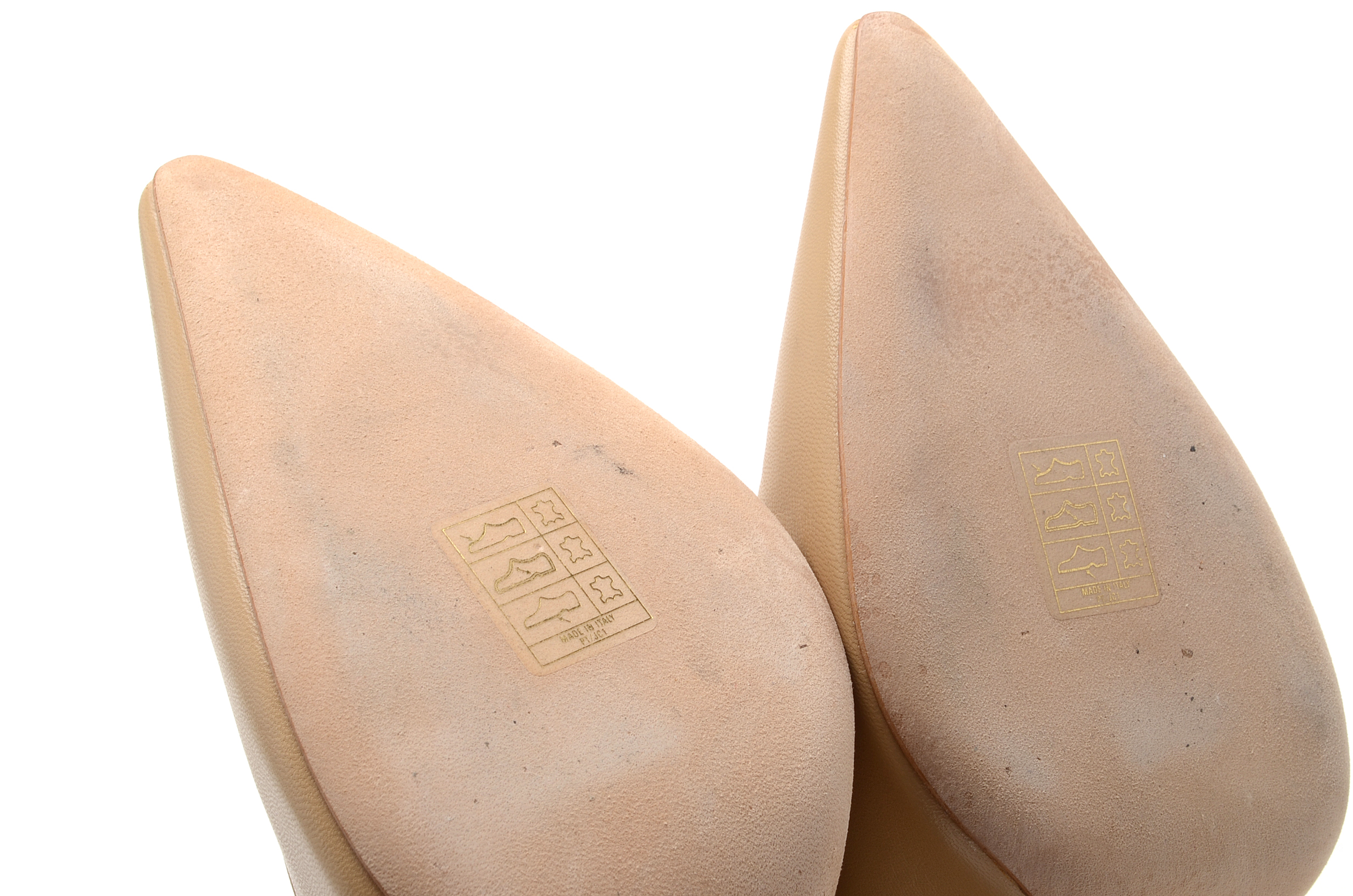 Jimmy Choo Anouk Beige Leather Stilettos