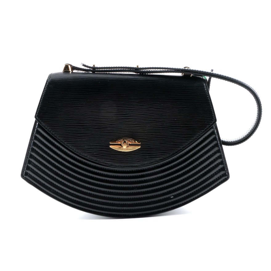 Vintage Louis Vuitton Black Epi Leather Handbag