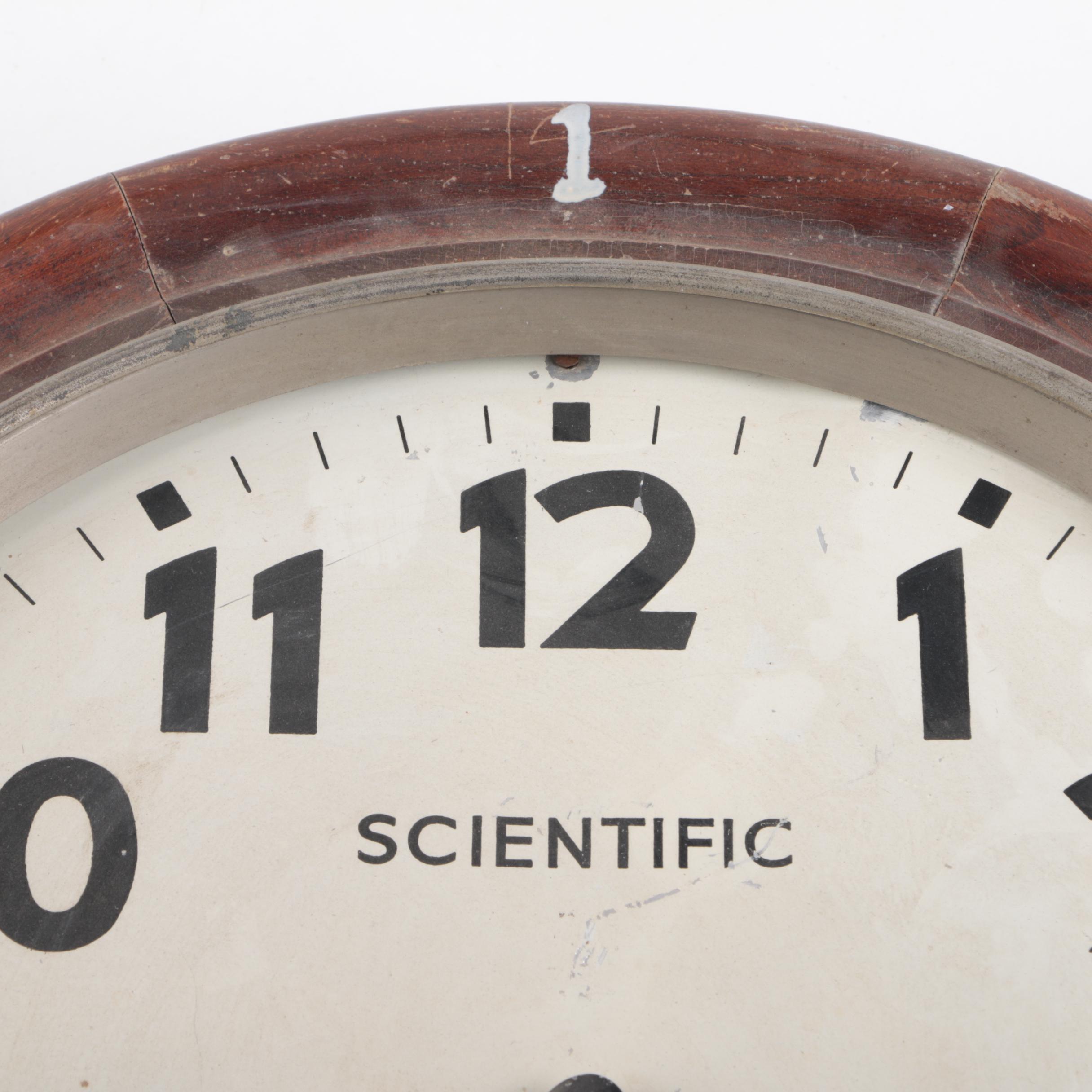 Vintage School Wall Clock by Scientific Clock Manufacturing Co.