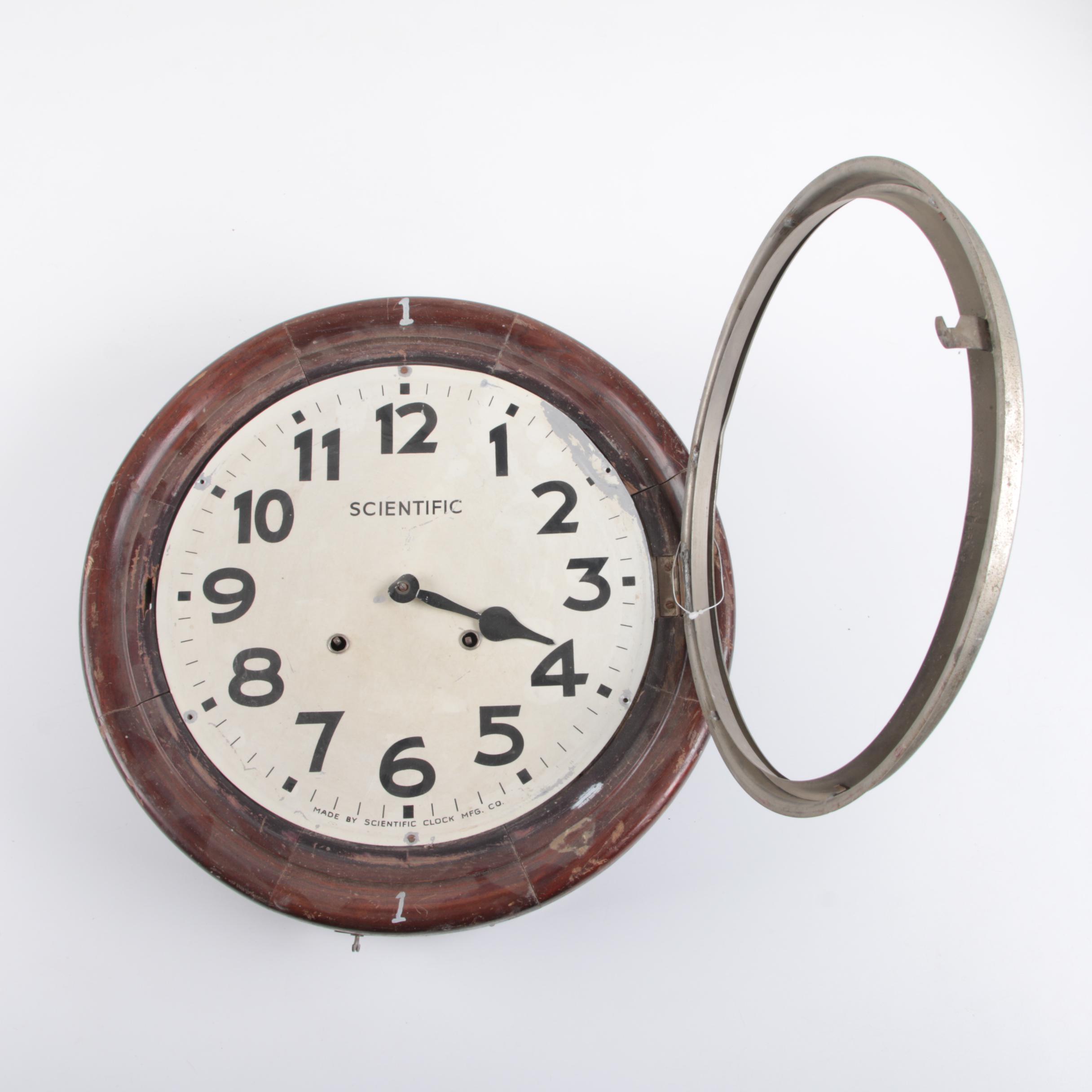 Vintage School Wall Clock by Scientific Clock Manufacturing Co.
