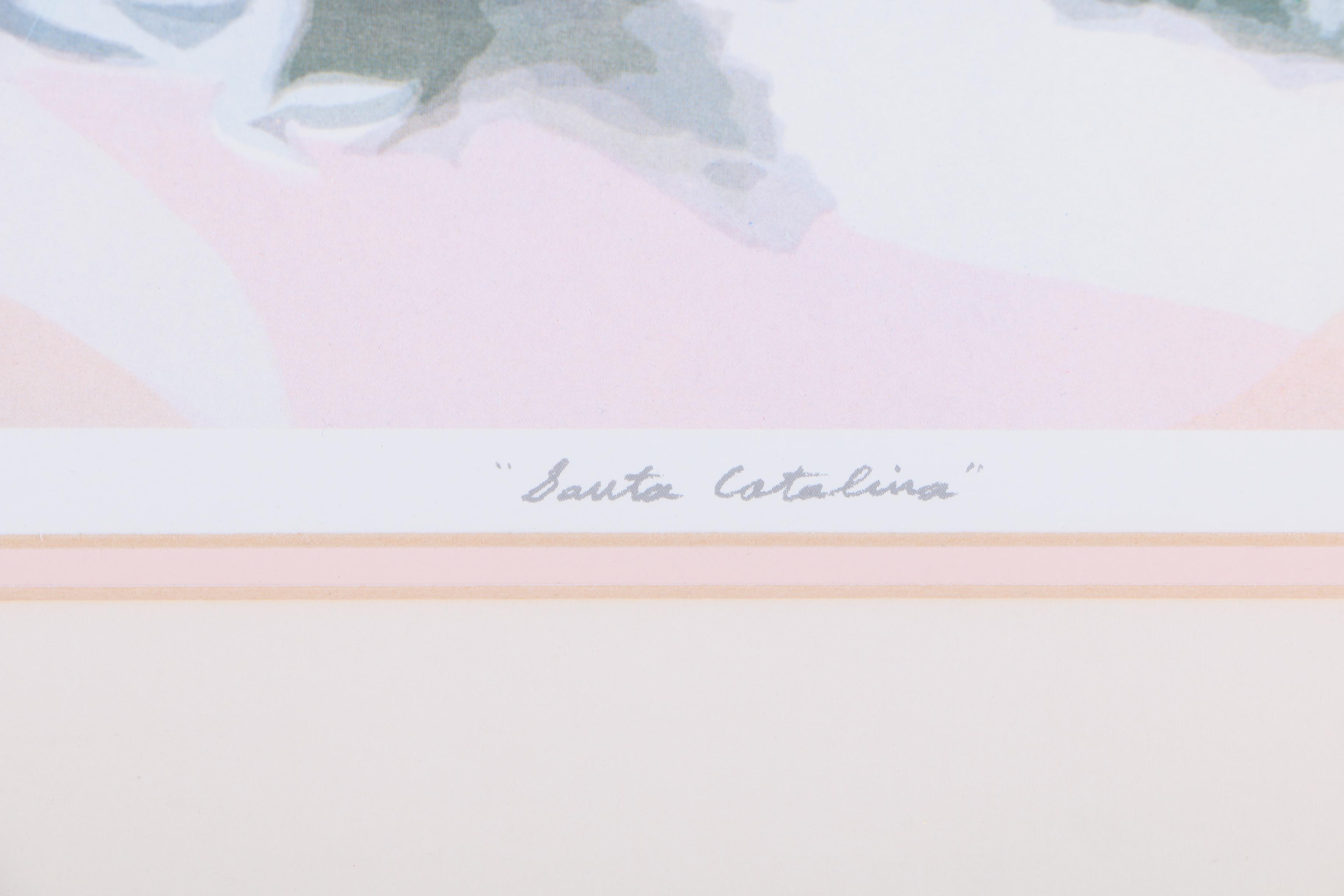 Offset Lithograph After William Buffett "Santa Catalina"