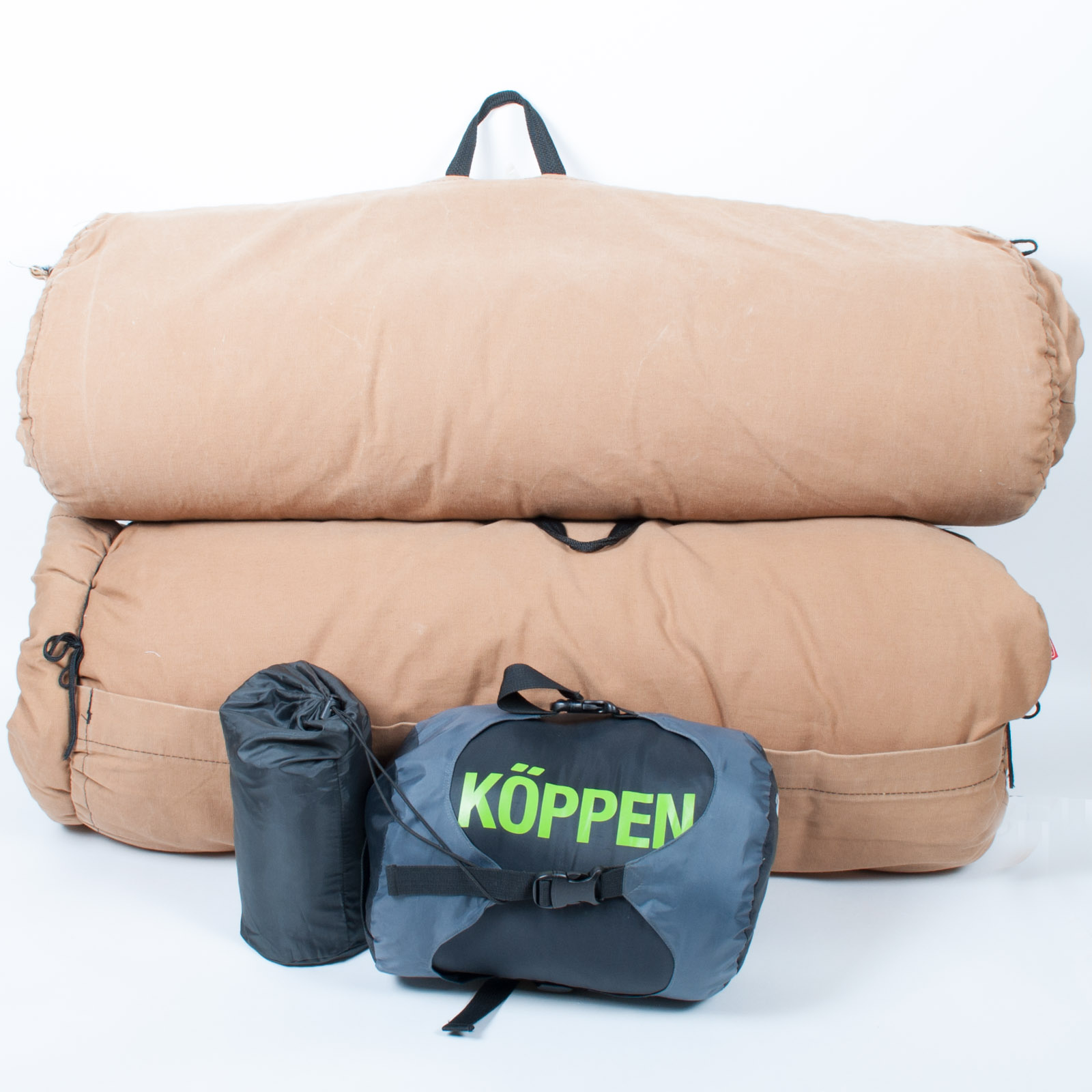 Pair of Coleman DuPont "Hollofil 808" and Koppen "Viggo" JR Sleeping Bags