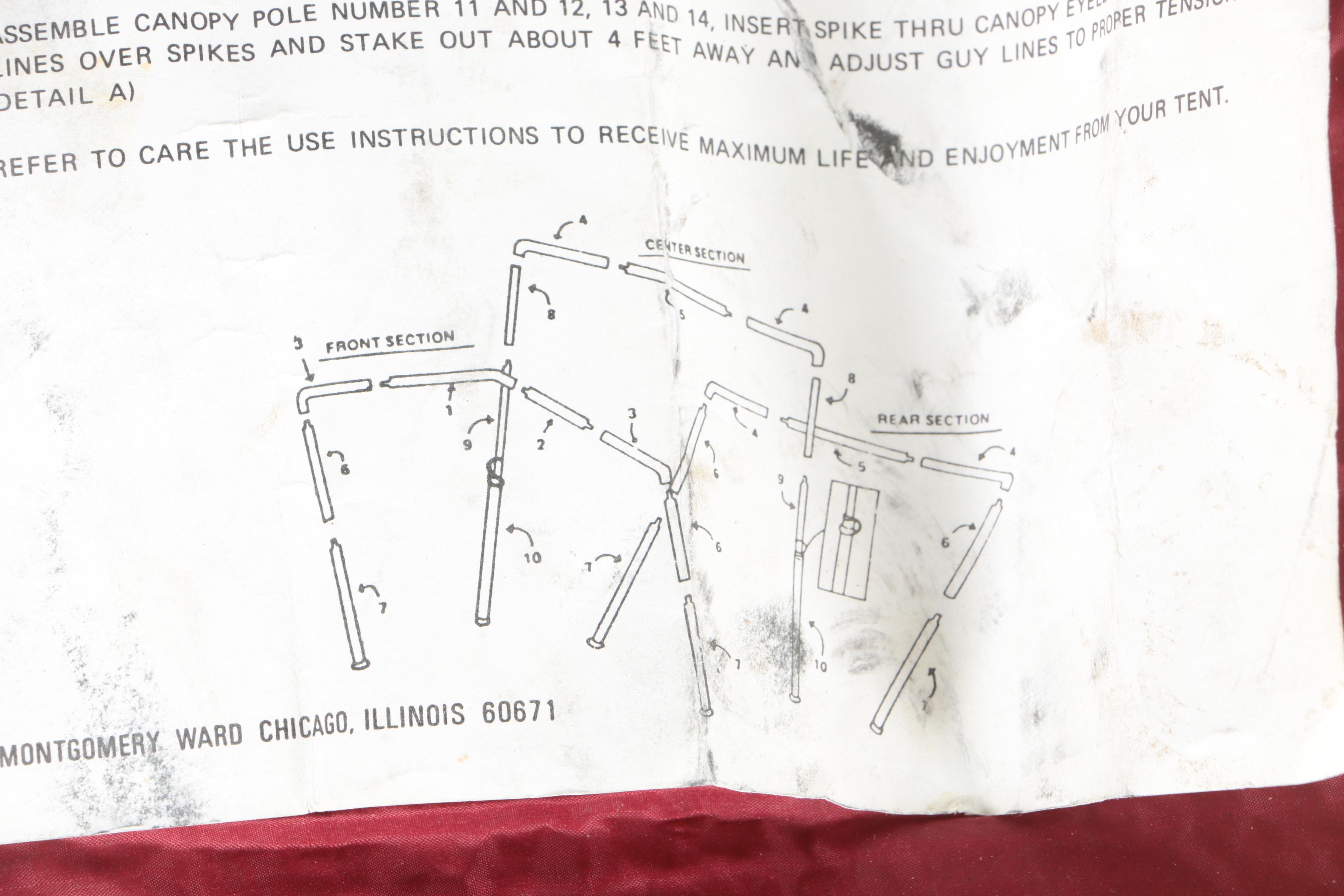 Montgomery Ward Western Field Camping Tent