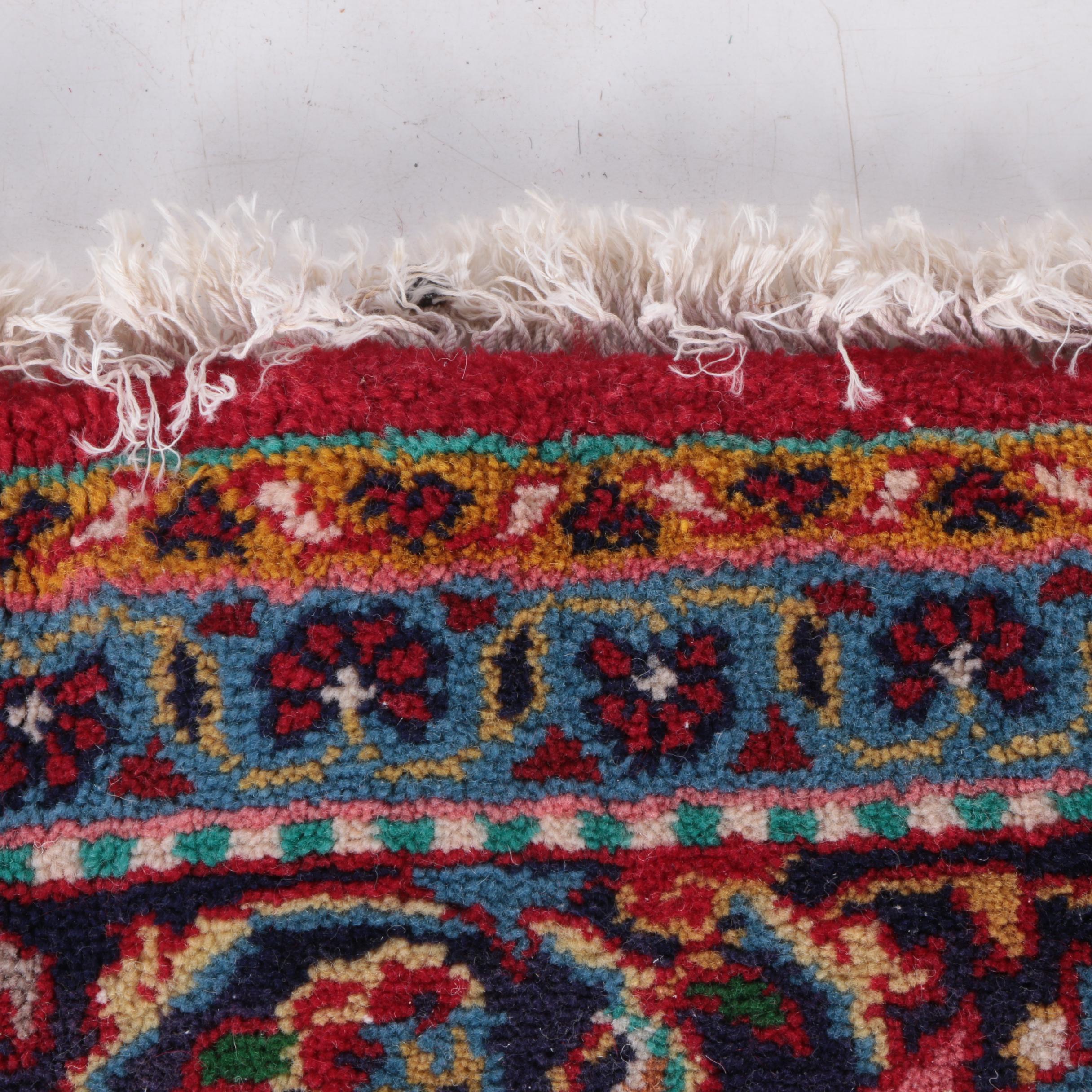 Hand-Knotted Persian Kashan Area Rug