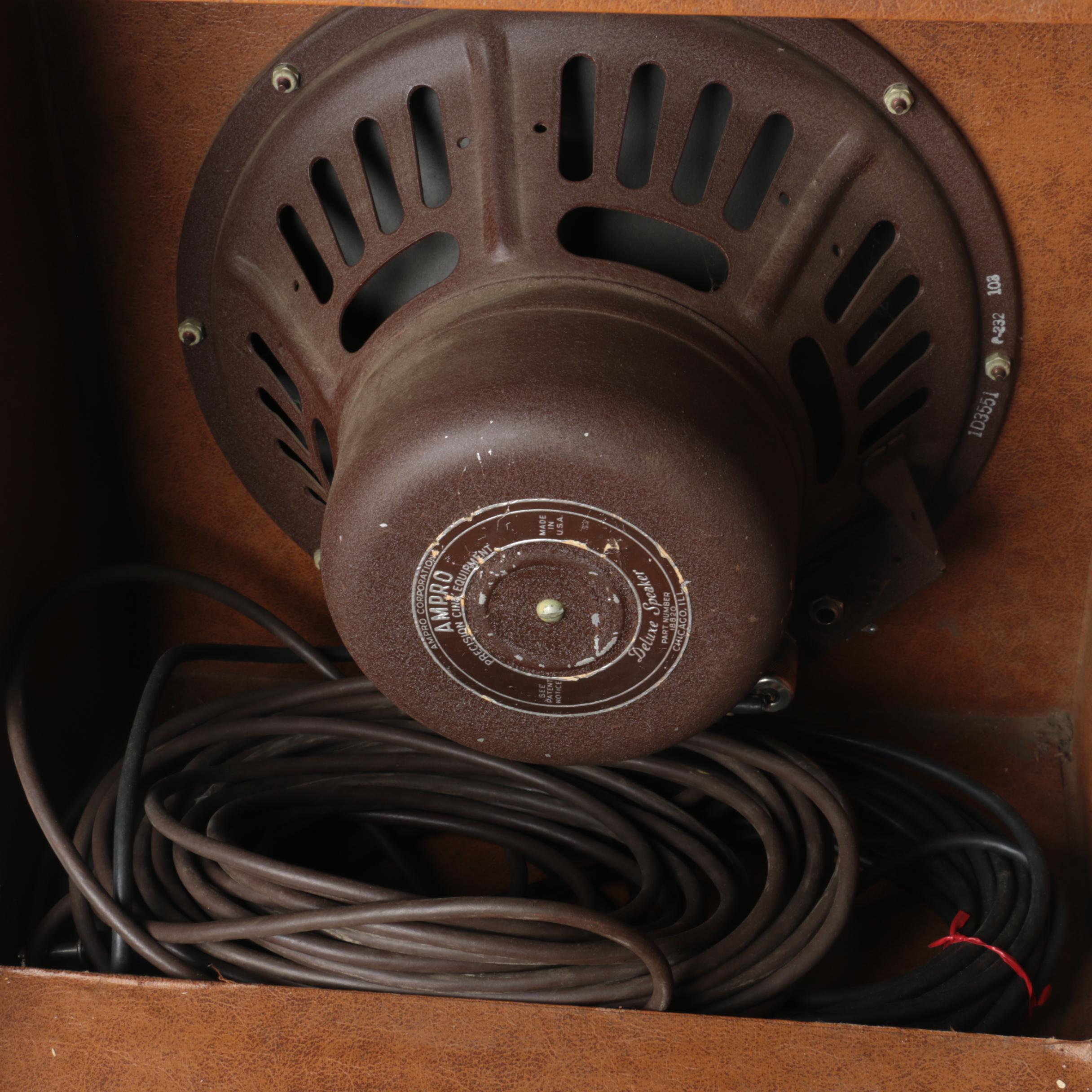 Vintage Ampro Guitar Amplifier Speaker Cabinet