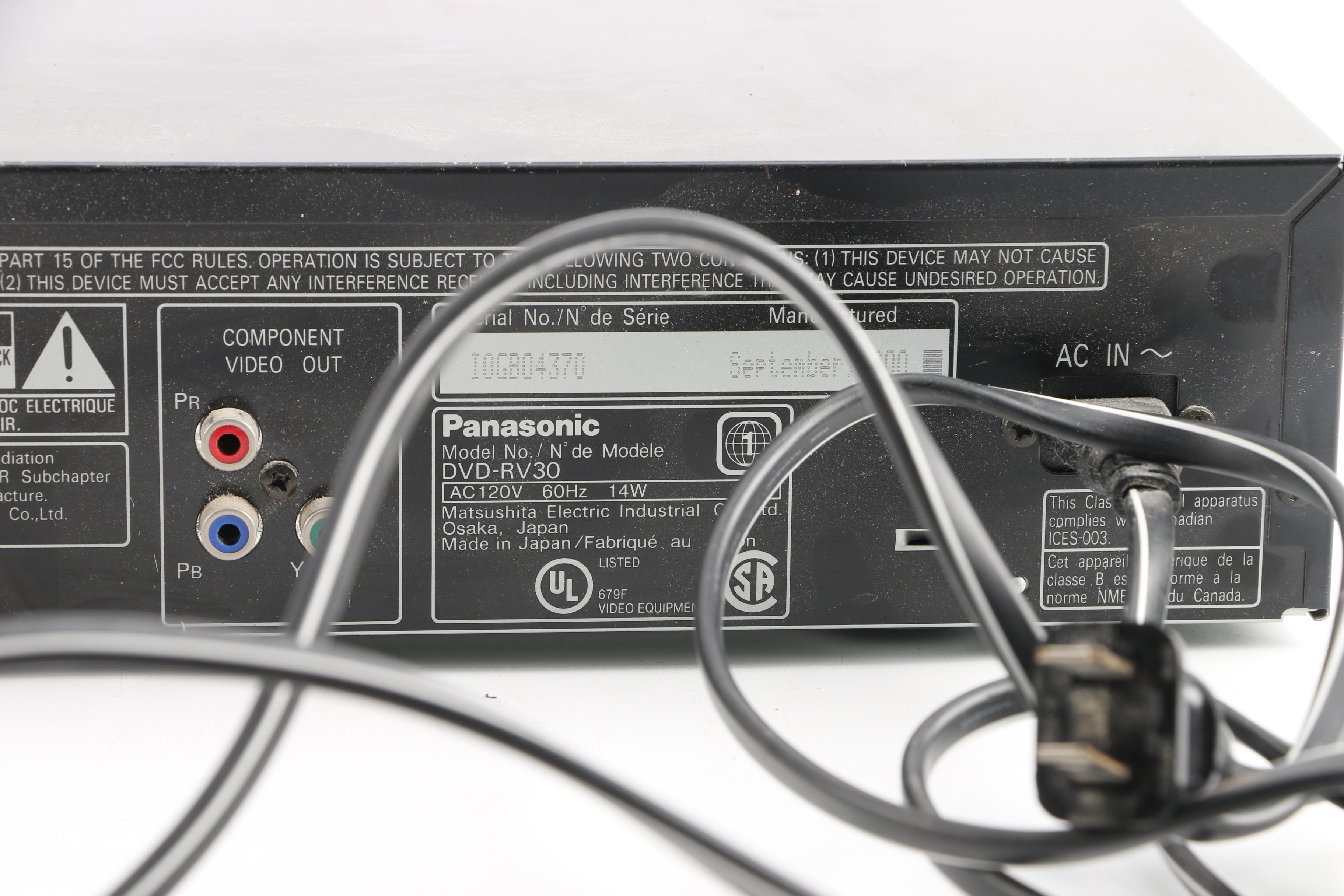 Panasonic 32" Viera LCD TV and DVD Player Plus Two Remotes