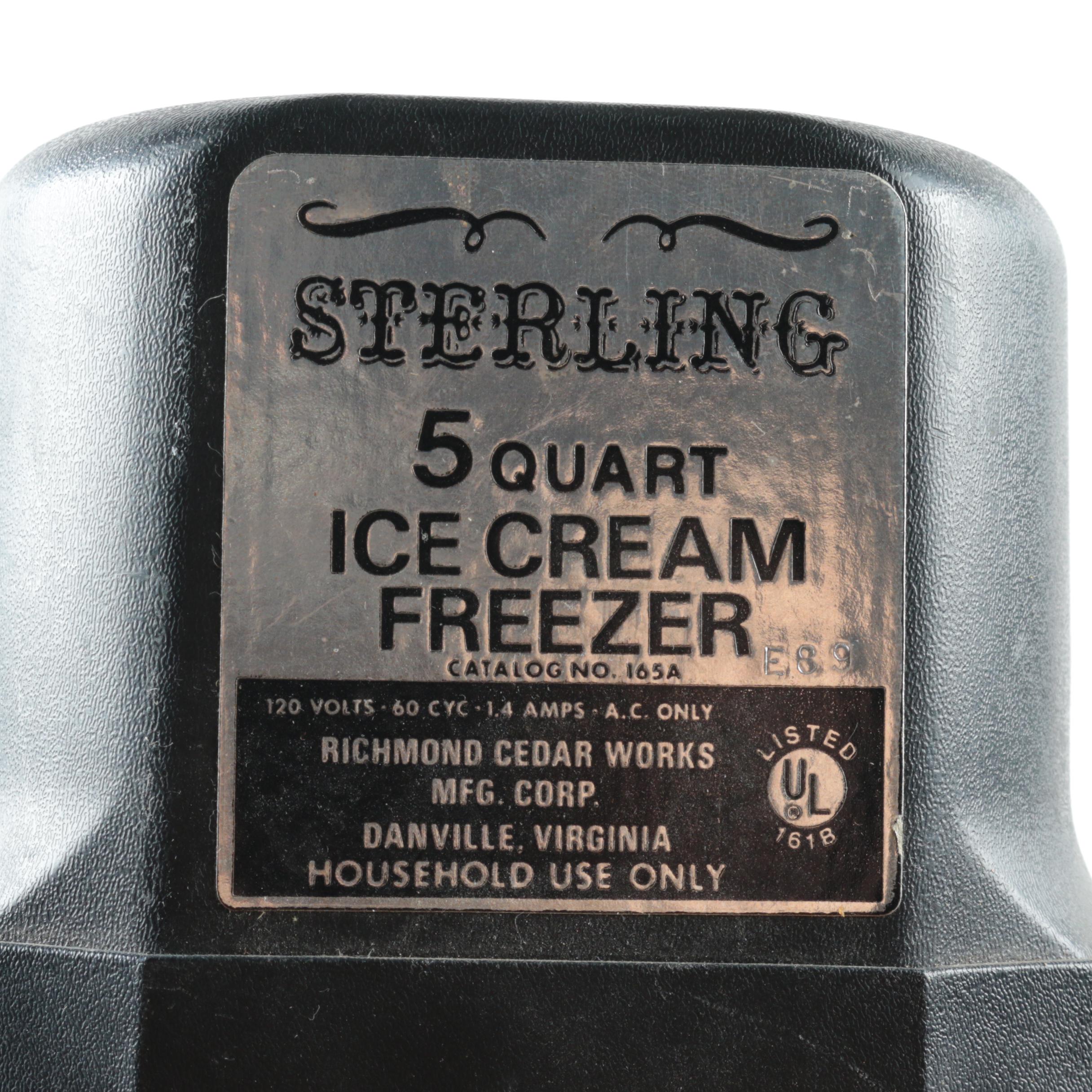 Richmond Cedar Works Sterling 5-Quart Ice Cream Maker