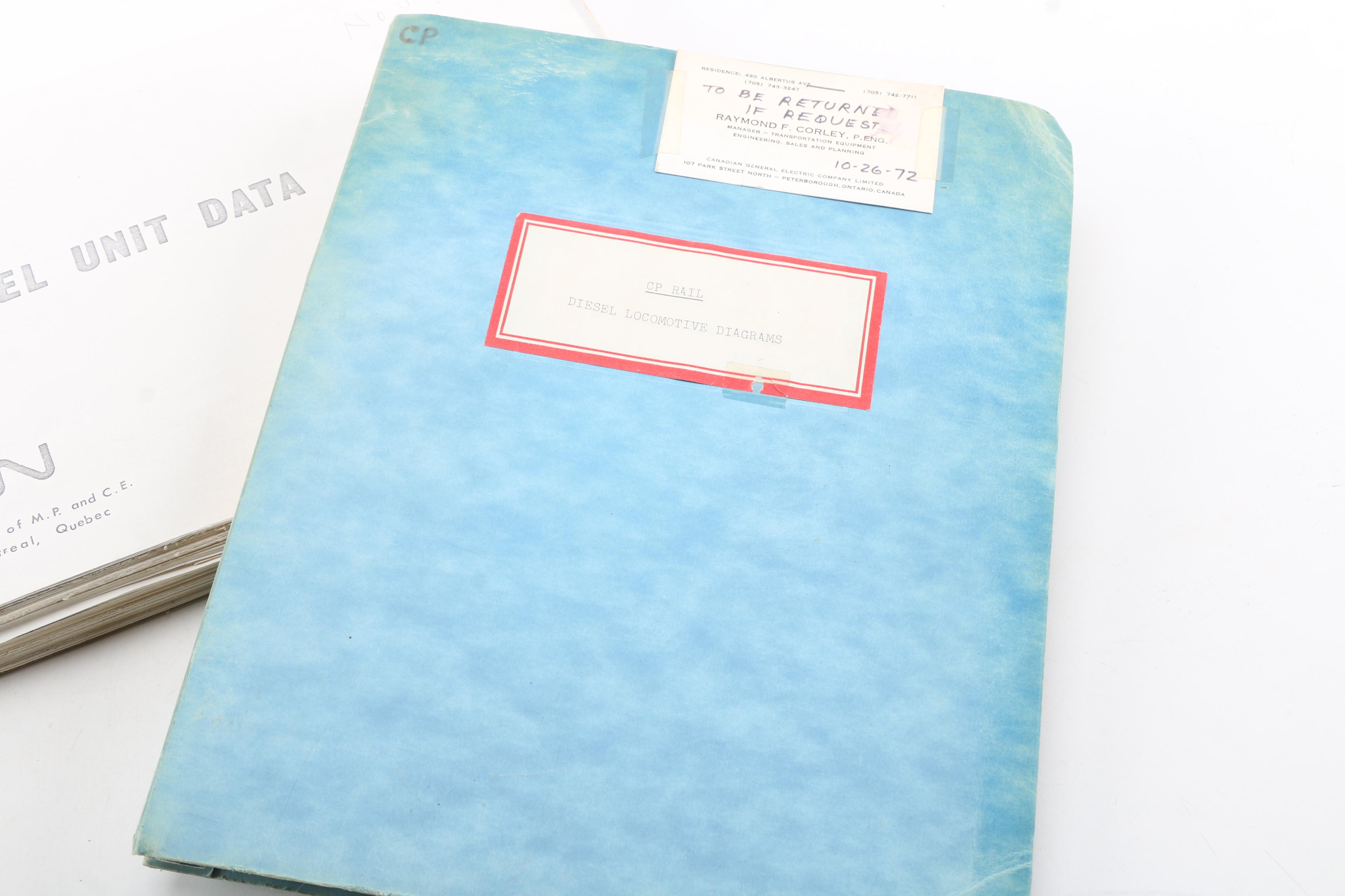 Three Vintage Canadian National, CN-RDC & RM, Canadian Pacific,  Train Ledgers