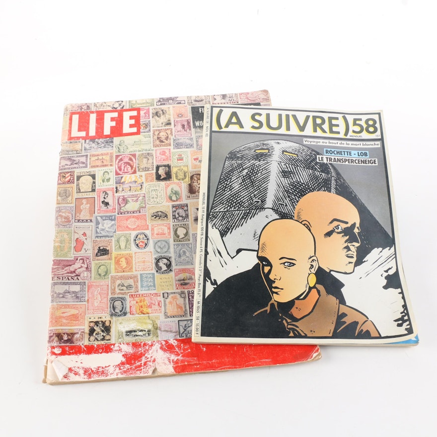 1954 "Life" Magazine and French "À Suivre" Comic Book