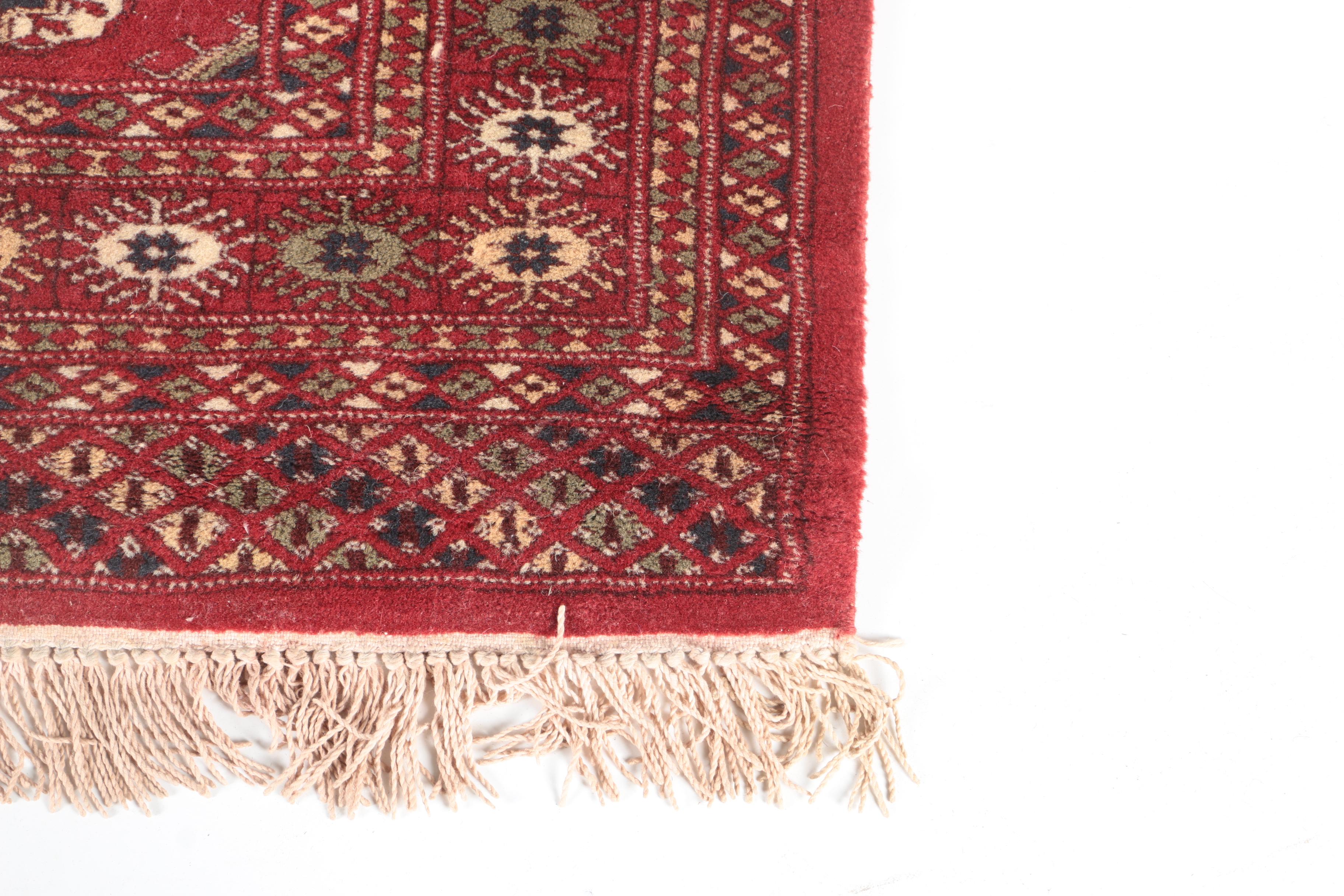 Hand-Knotted Tekke Bokhara Wool Accent Rug