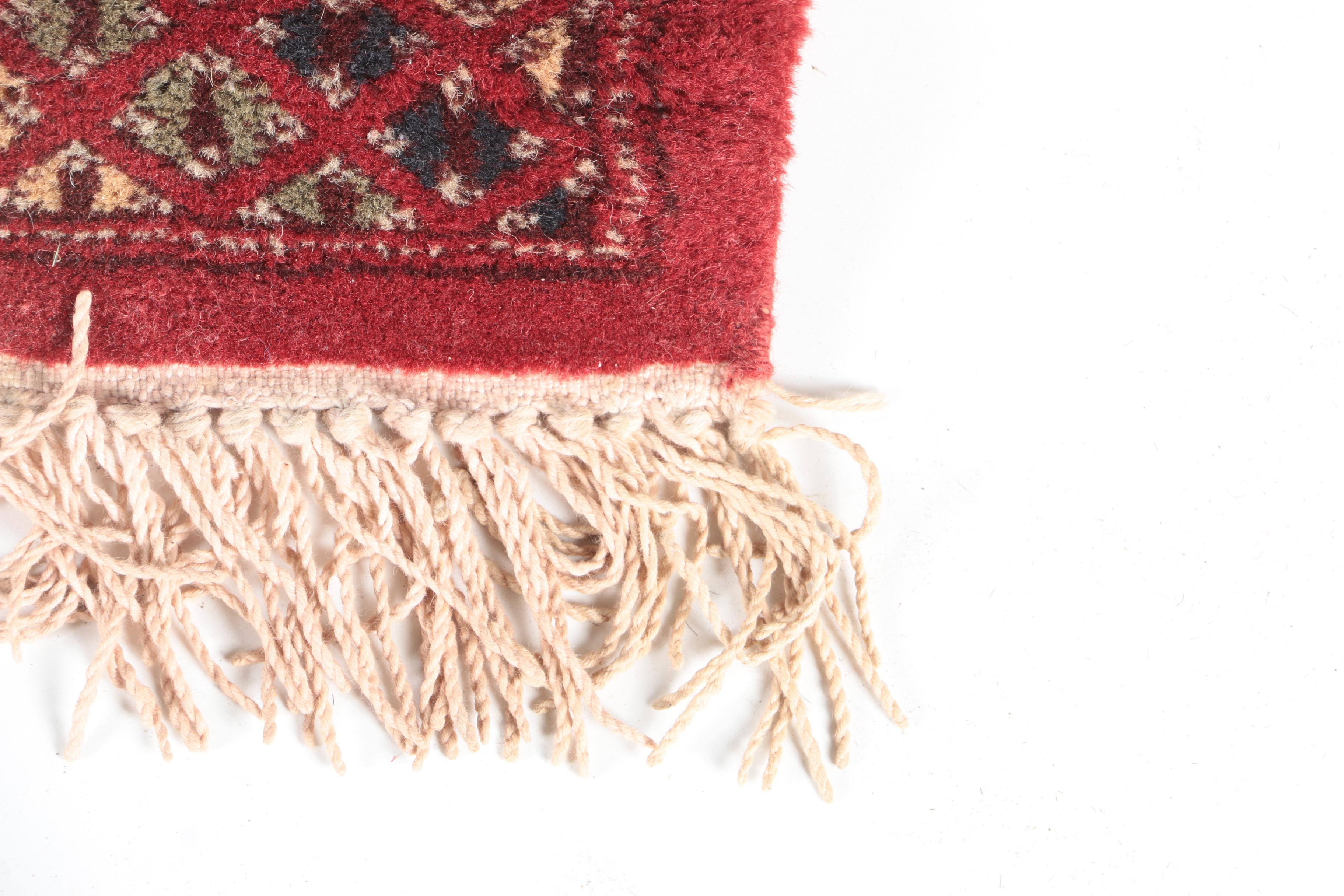 Hand-Knotted Tekke Bokhara Wool Accent Rug