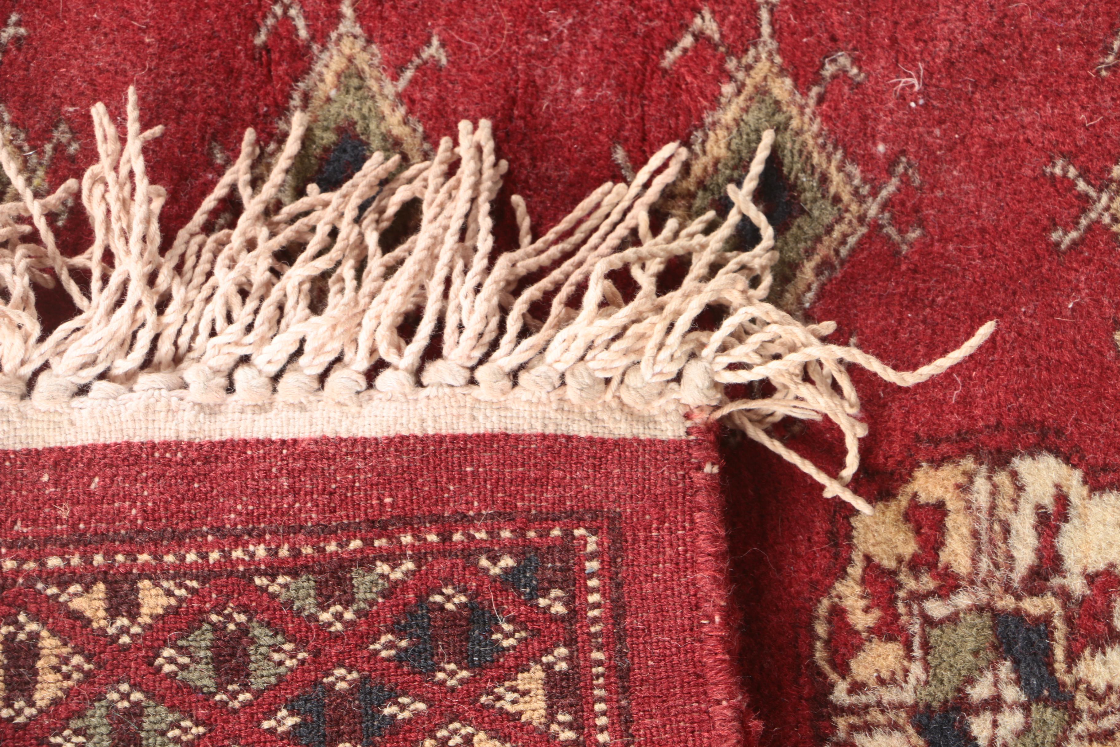 Hand-Knotted Tekke Bokhara Wool Accent Rug