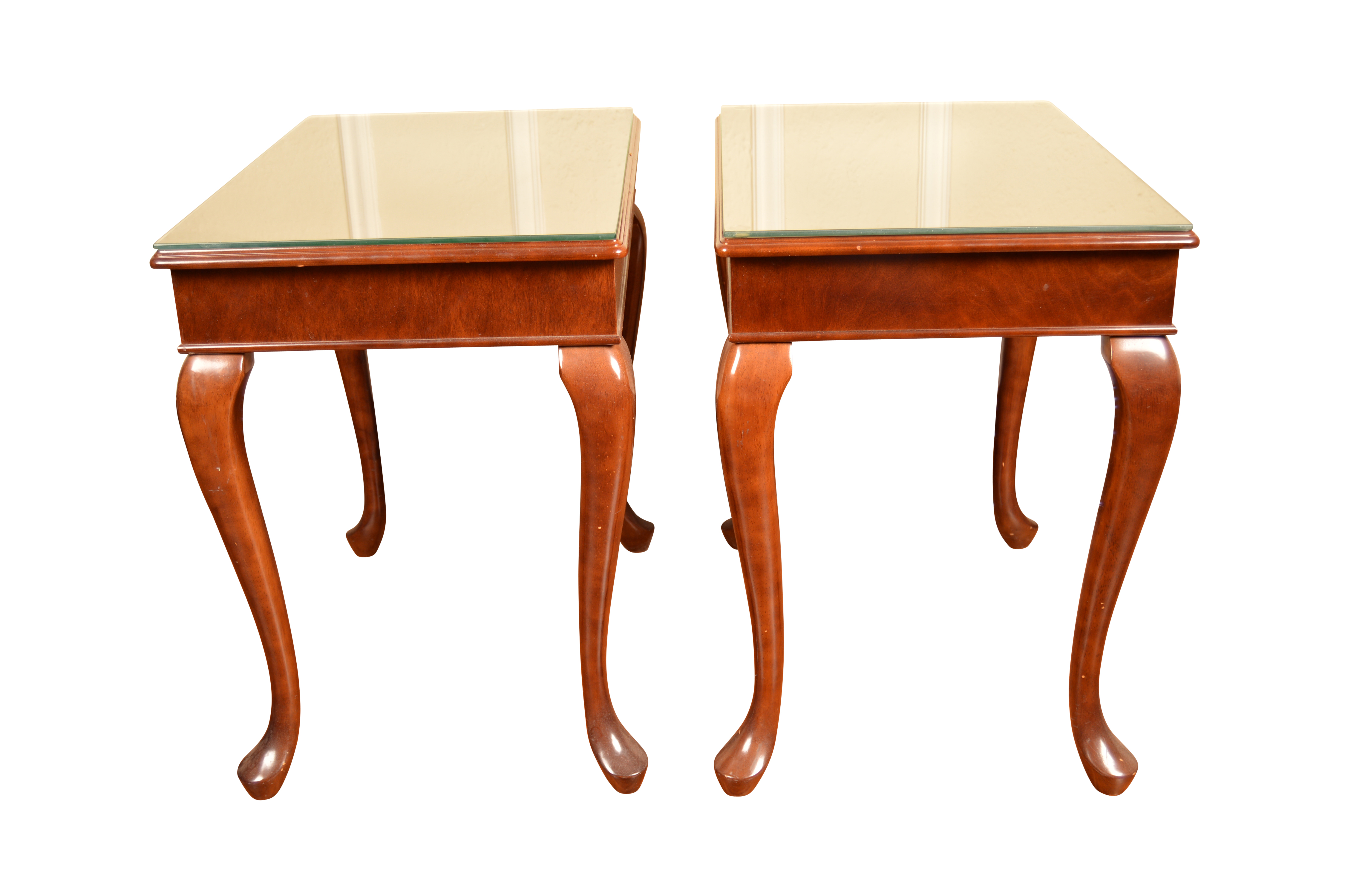 Queen Anne Style End Tables by The Bombay Company