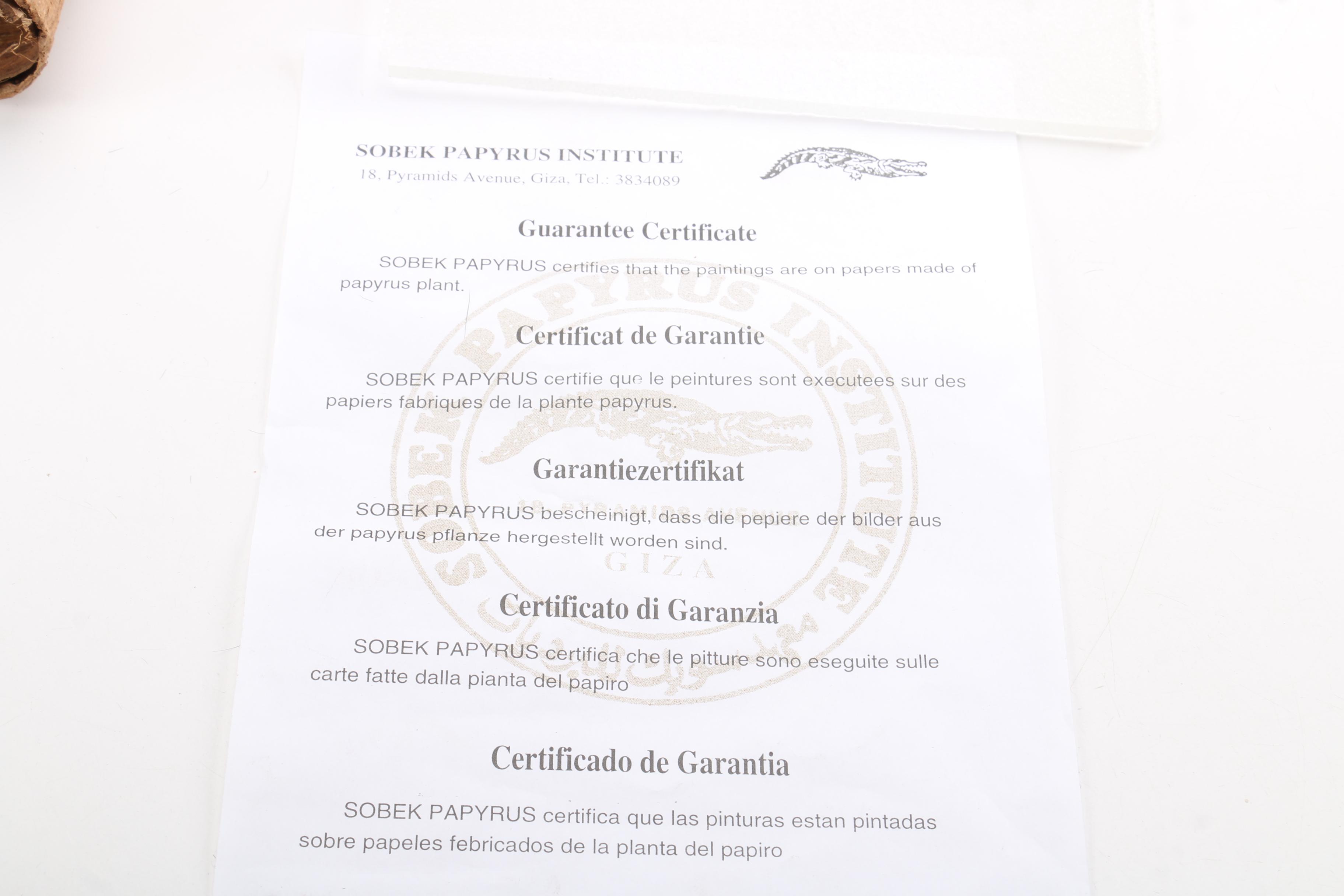 Papyrus Painting of the Egyptian Zodiac