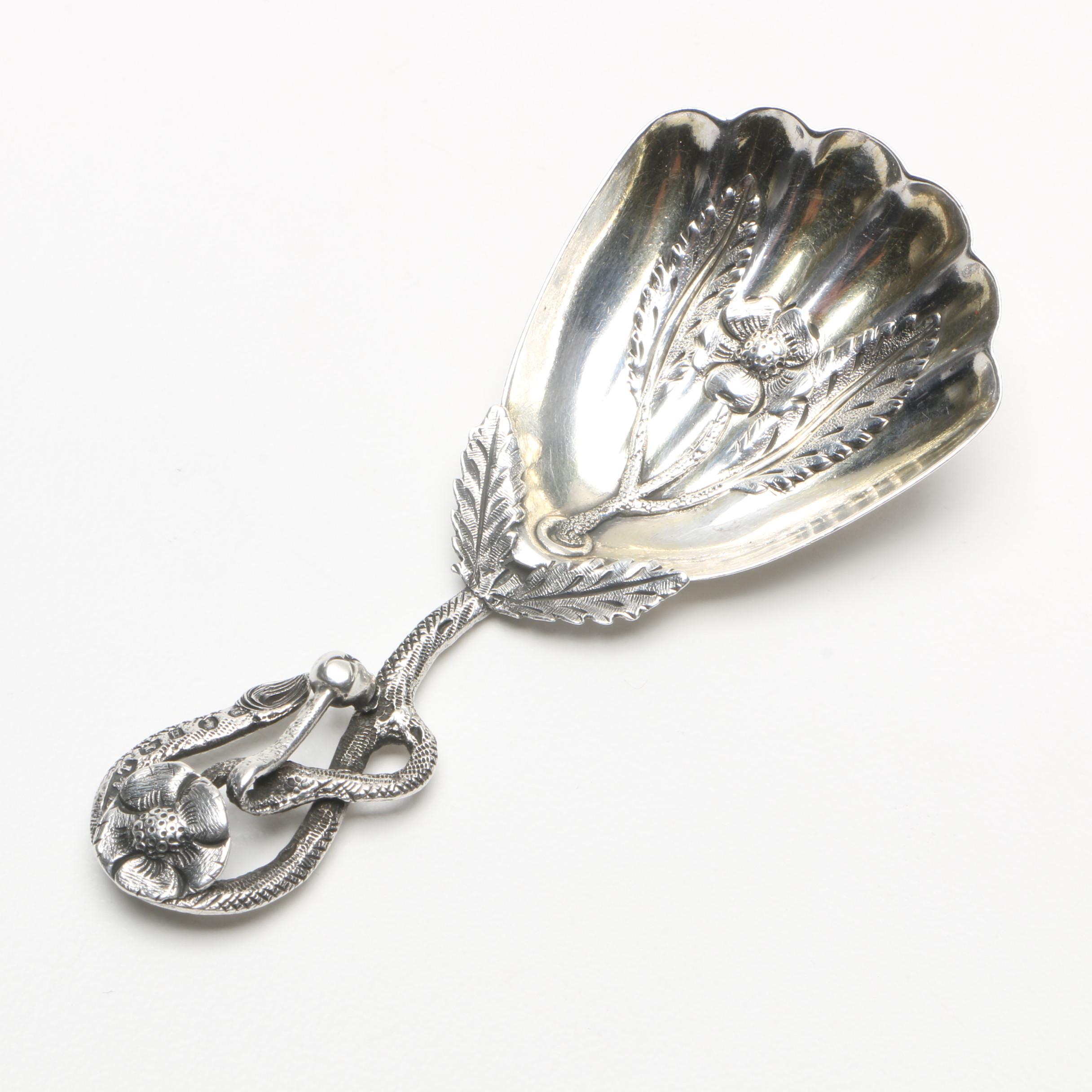 1856 Hilliard & Thomason Birmingham Sterling Caddy Spoon