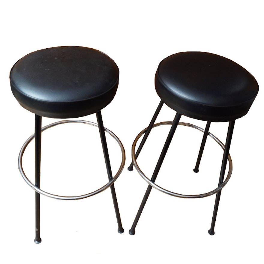 Pair of Industrial Style Counter Stools by Cosco Home Products