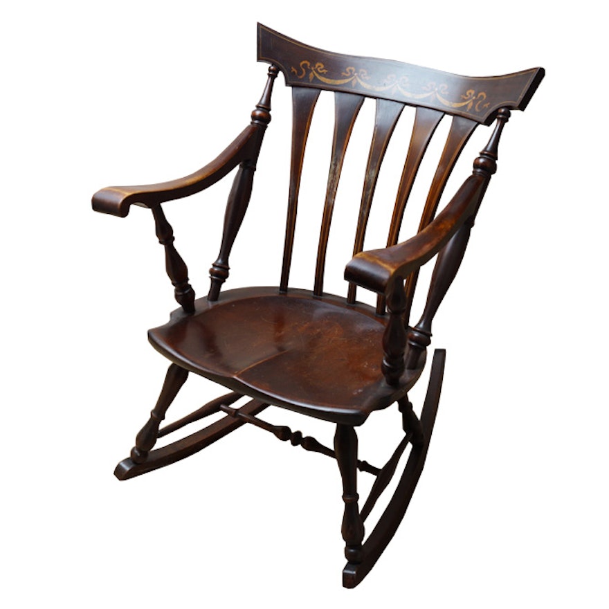 Vintage Sheraton Style Rocking Chair