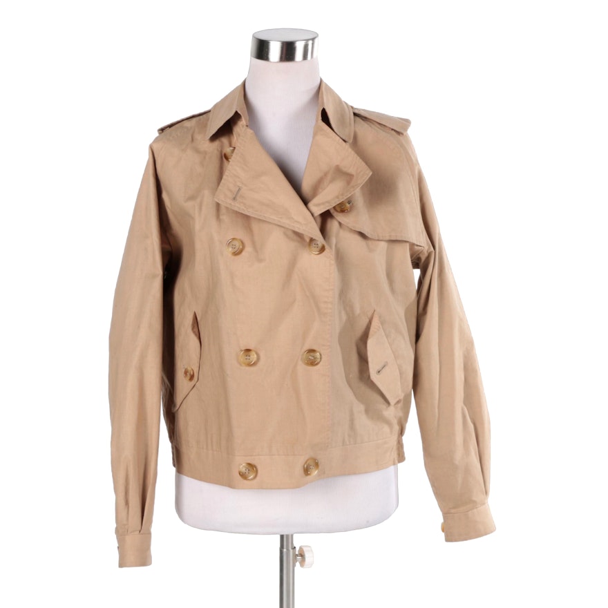 Women's Burberry Double-Breasted Cotton Jacket