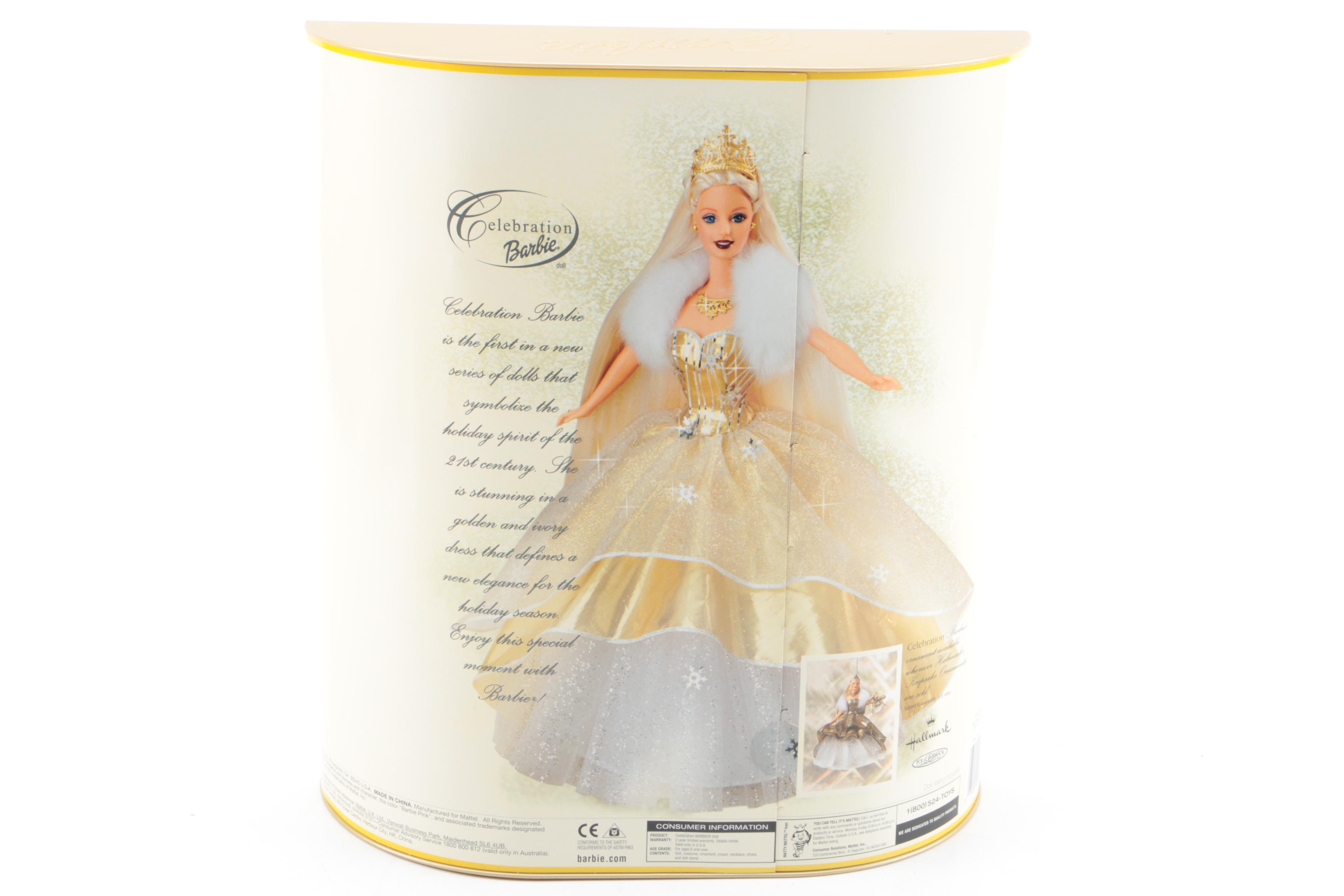 2000s Mattel "Holiday Celebration Barbie" Dolls