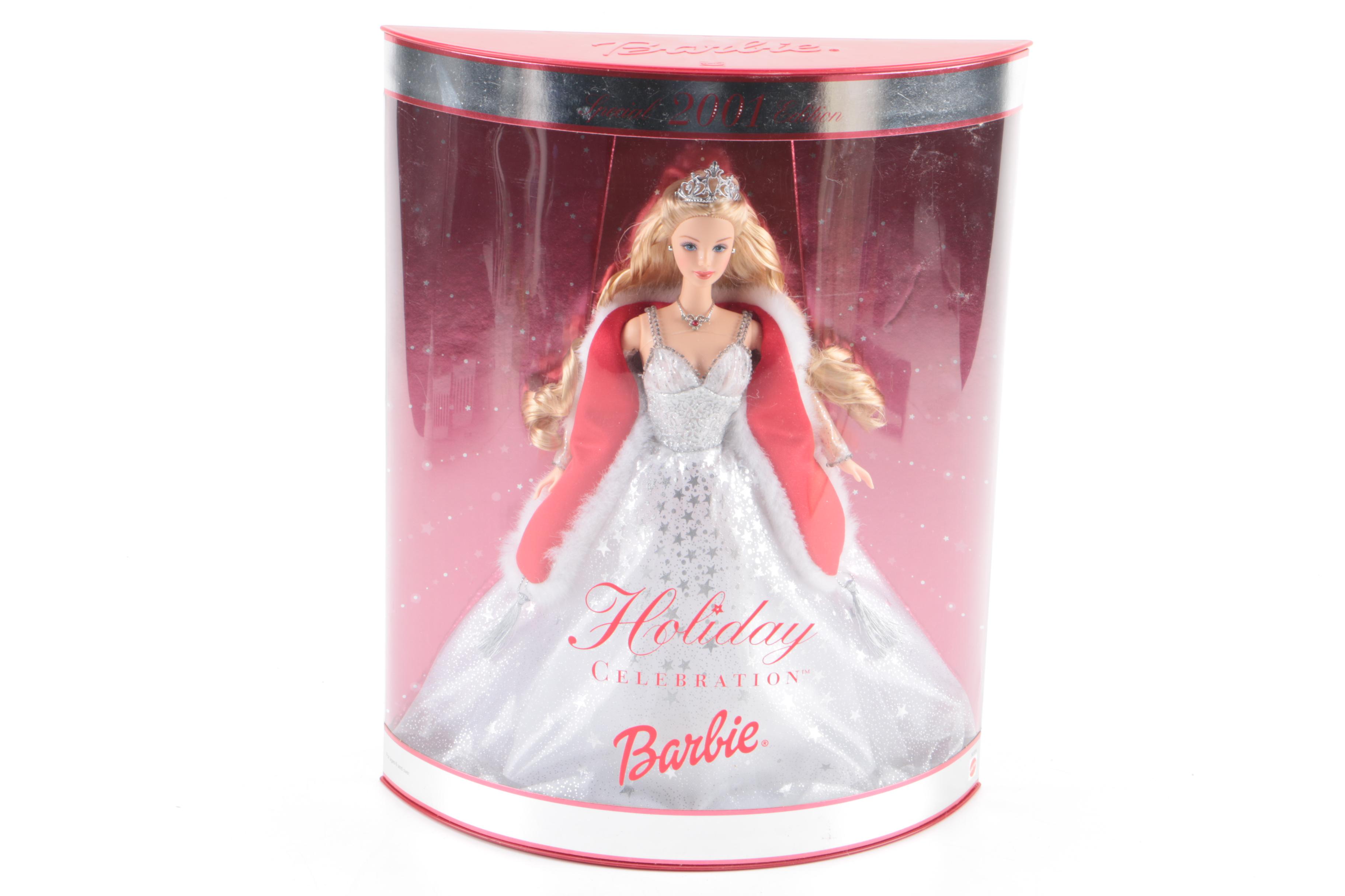 2000s Mattel "Holiday Celebration Barbie" Dolls