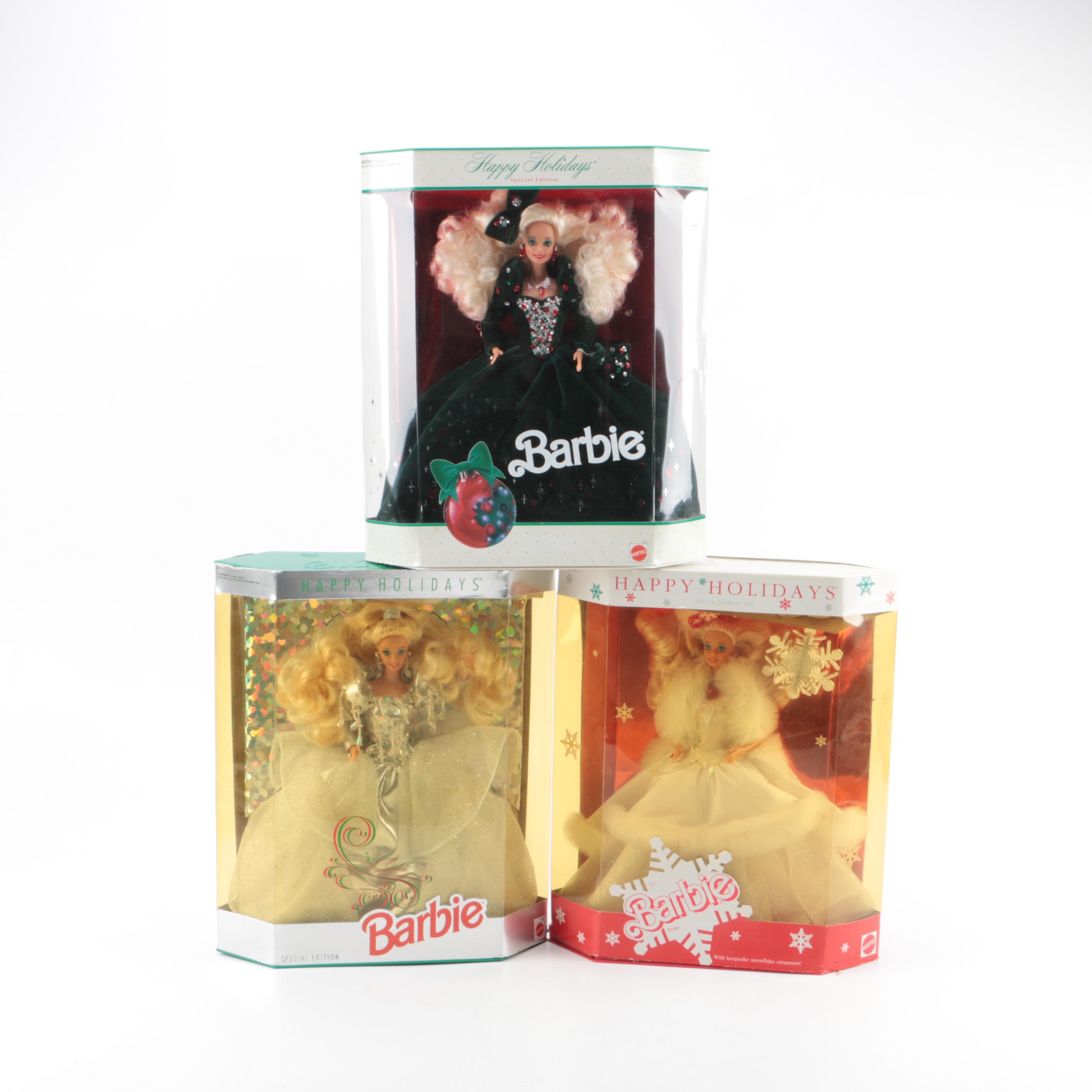 Vintage Mattel "Happy Holidays Barbie" Dolls