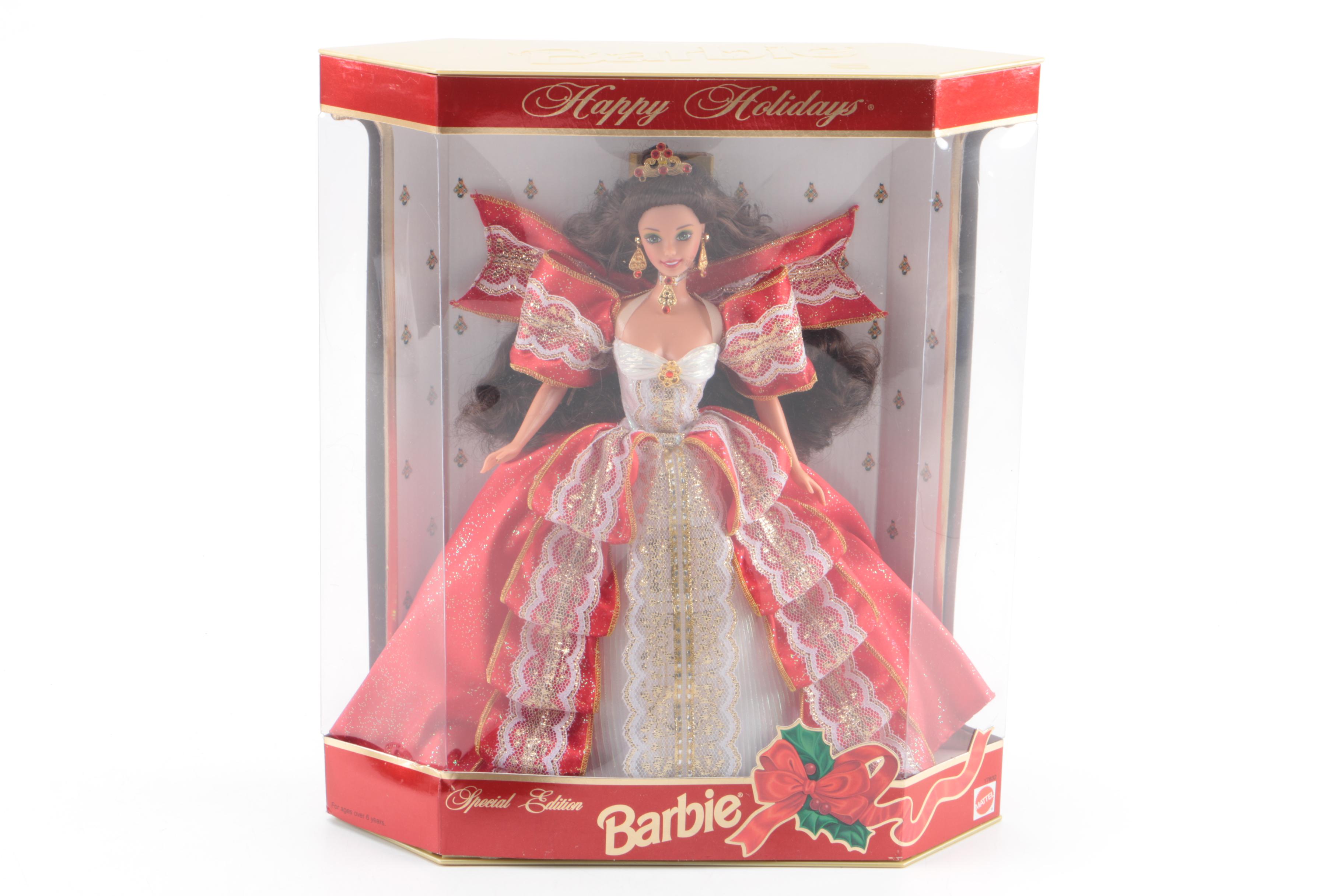 1990s Mattel "Happy Holiday" and "Cinderella" Barbie Dolls