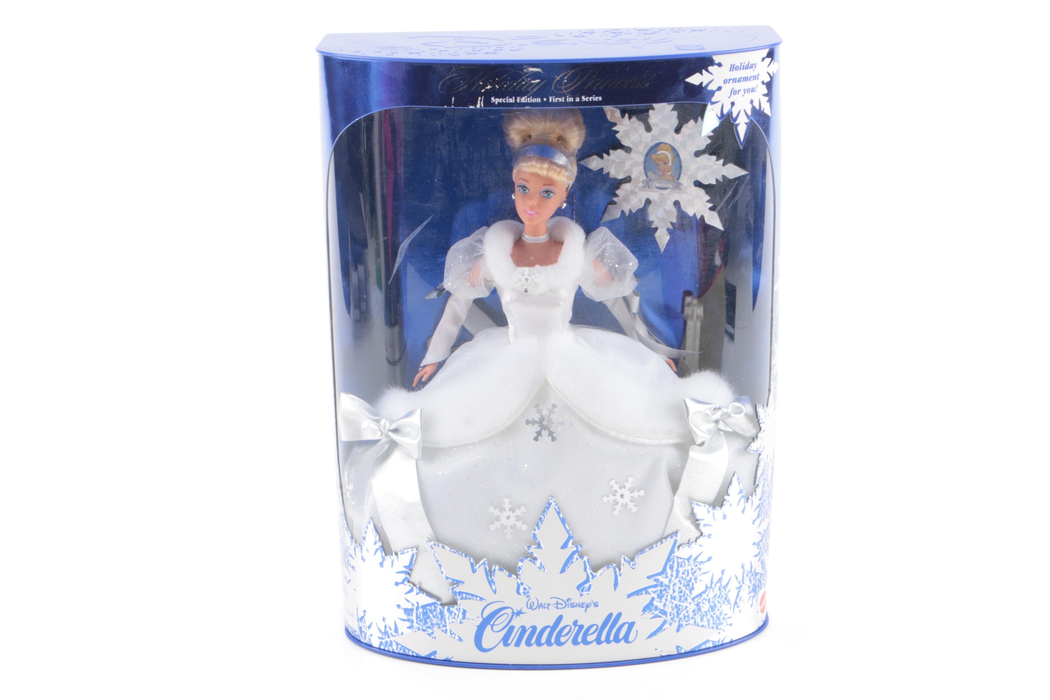 1990s Mattel "Happy Holiday" and "Cinderella" Barbie Dolls