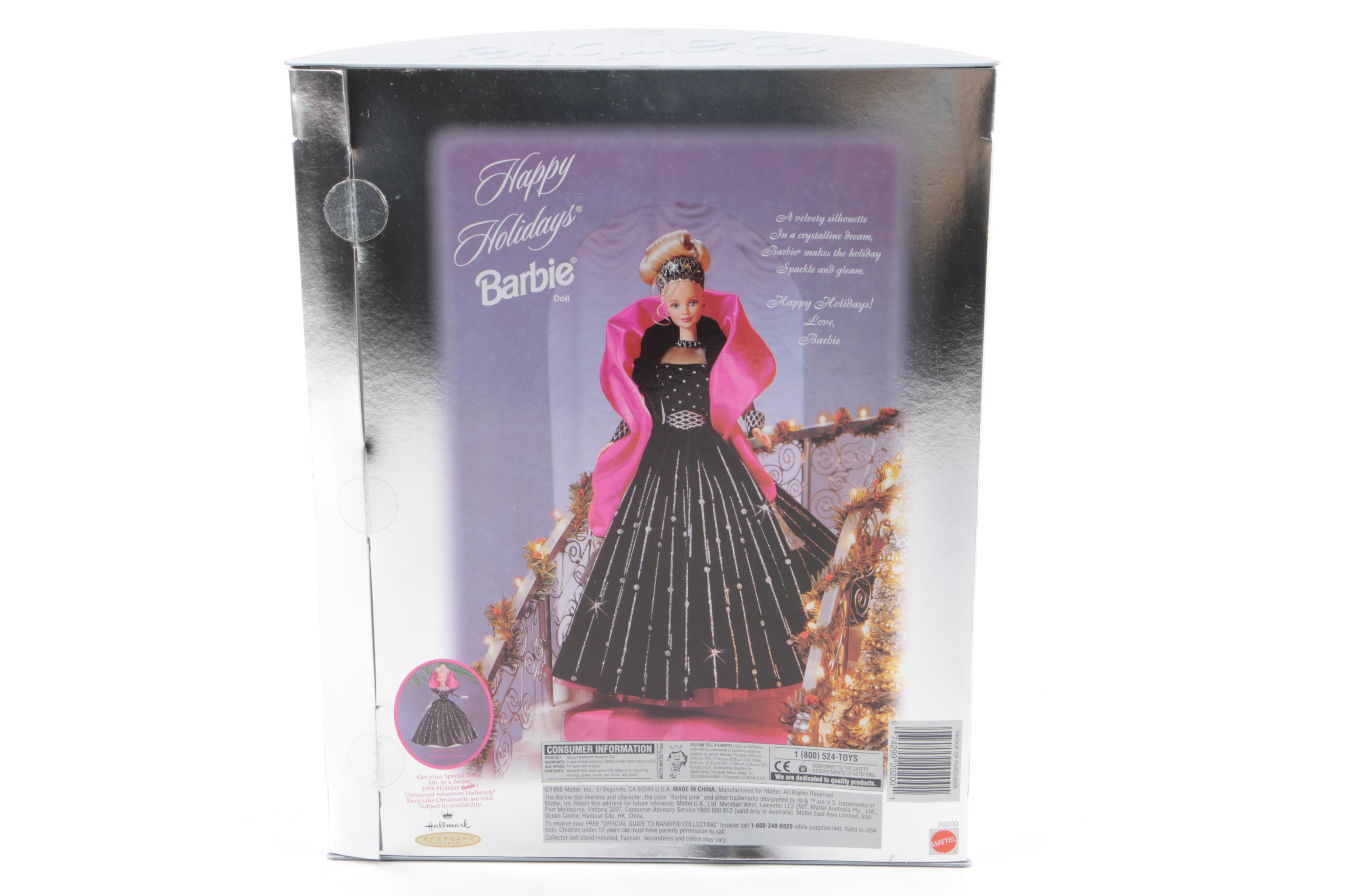 1990s Mattel "Happy Holiday" and "Cinderella" Barbie Dolls