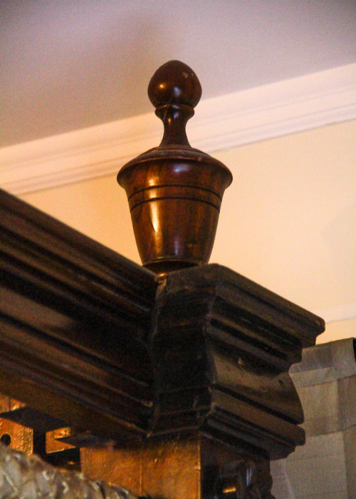 Vintage Chippendale Style Mahogany Tester California King Size Bed Frame