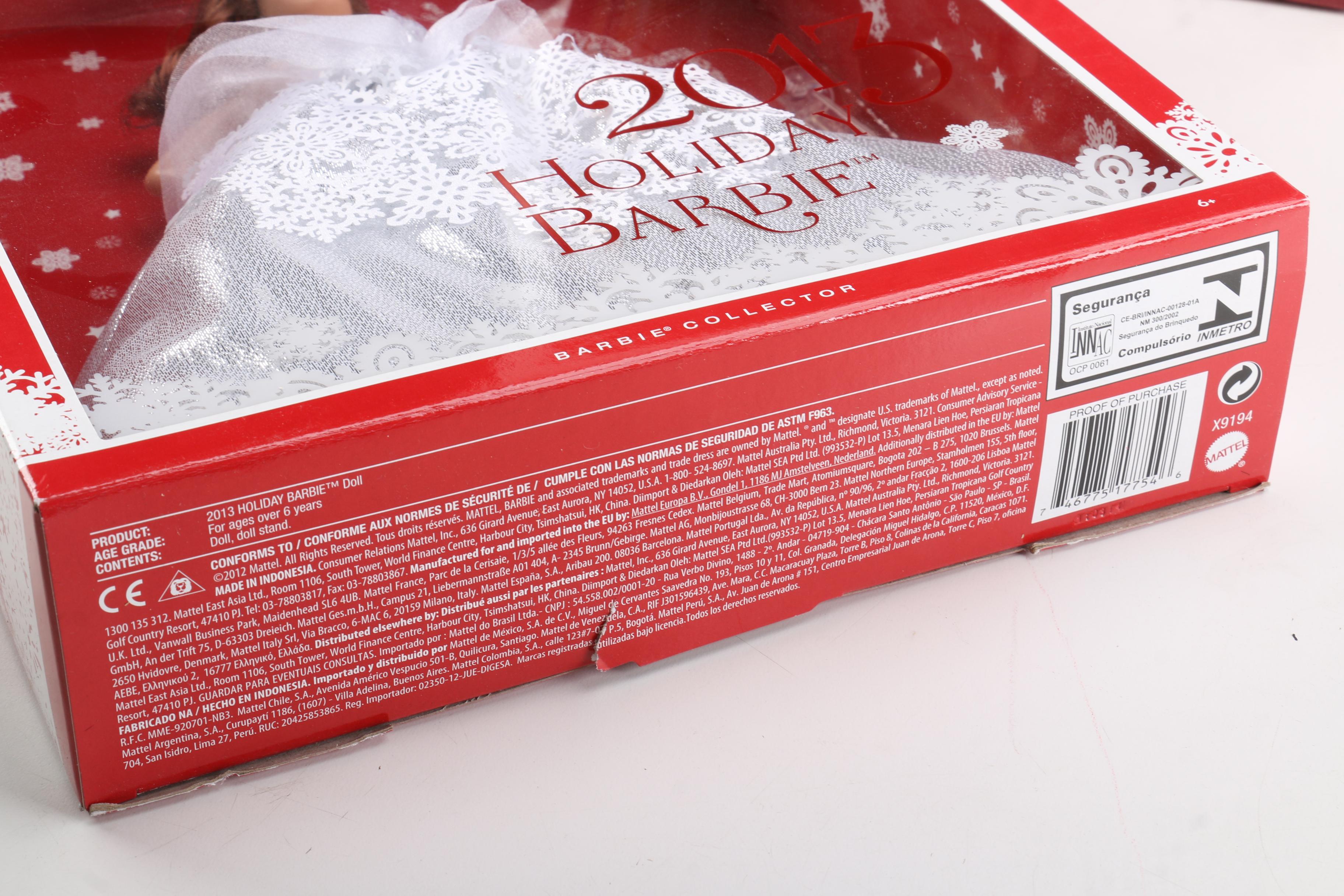 2010s Mattel "Holiday Barbie" Dolls