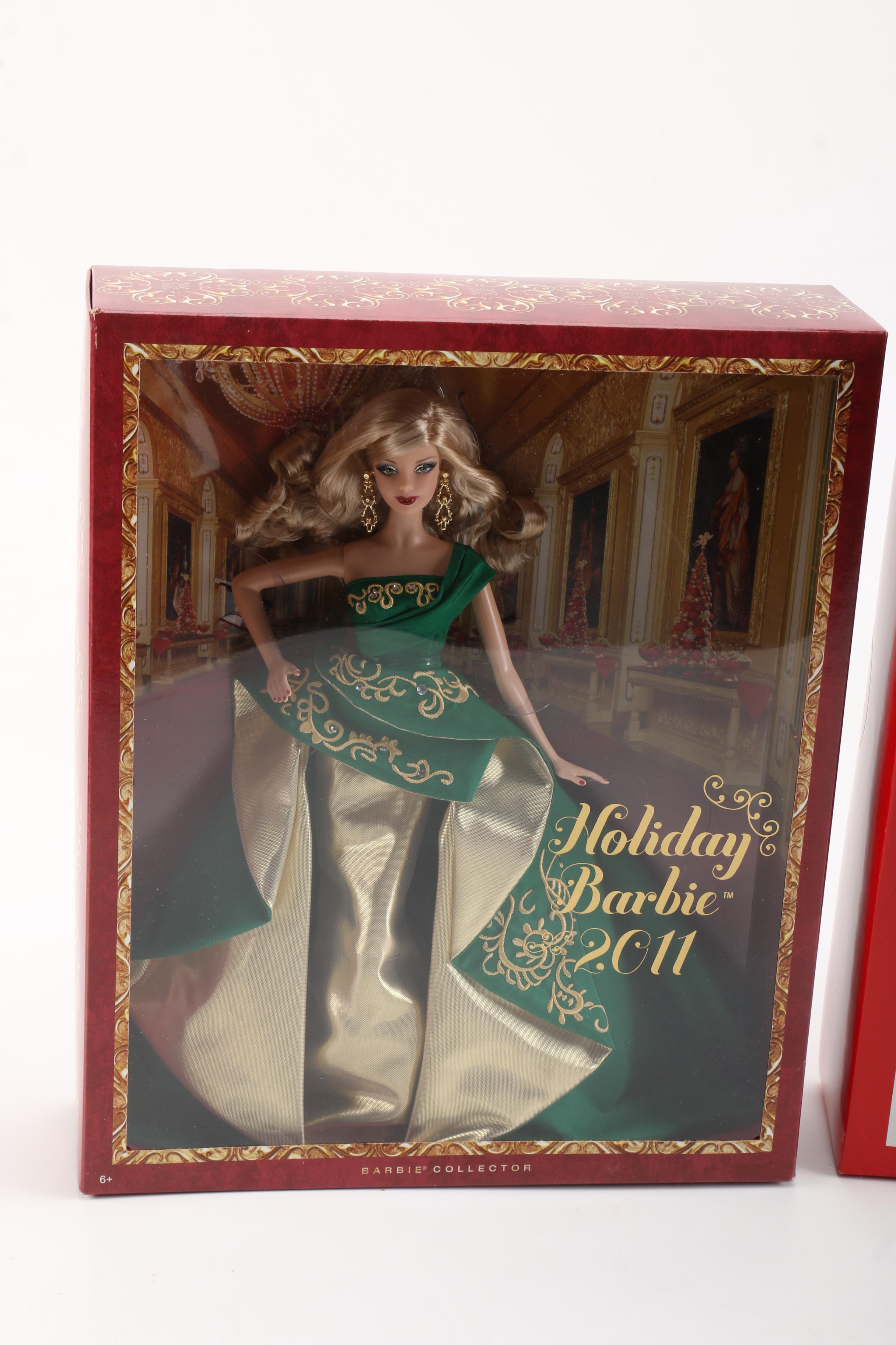2010s Mattel "Holiday Barbie" Dolls