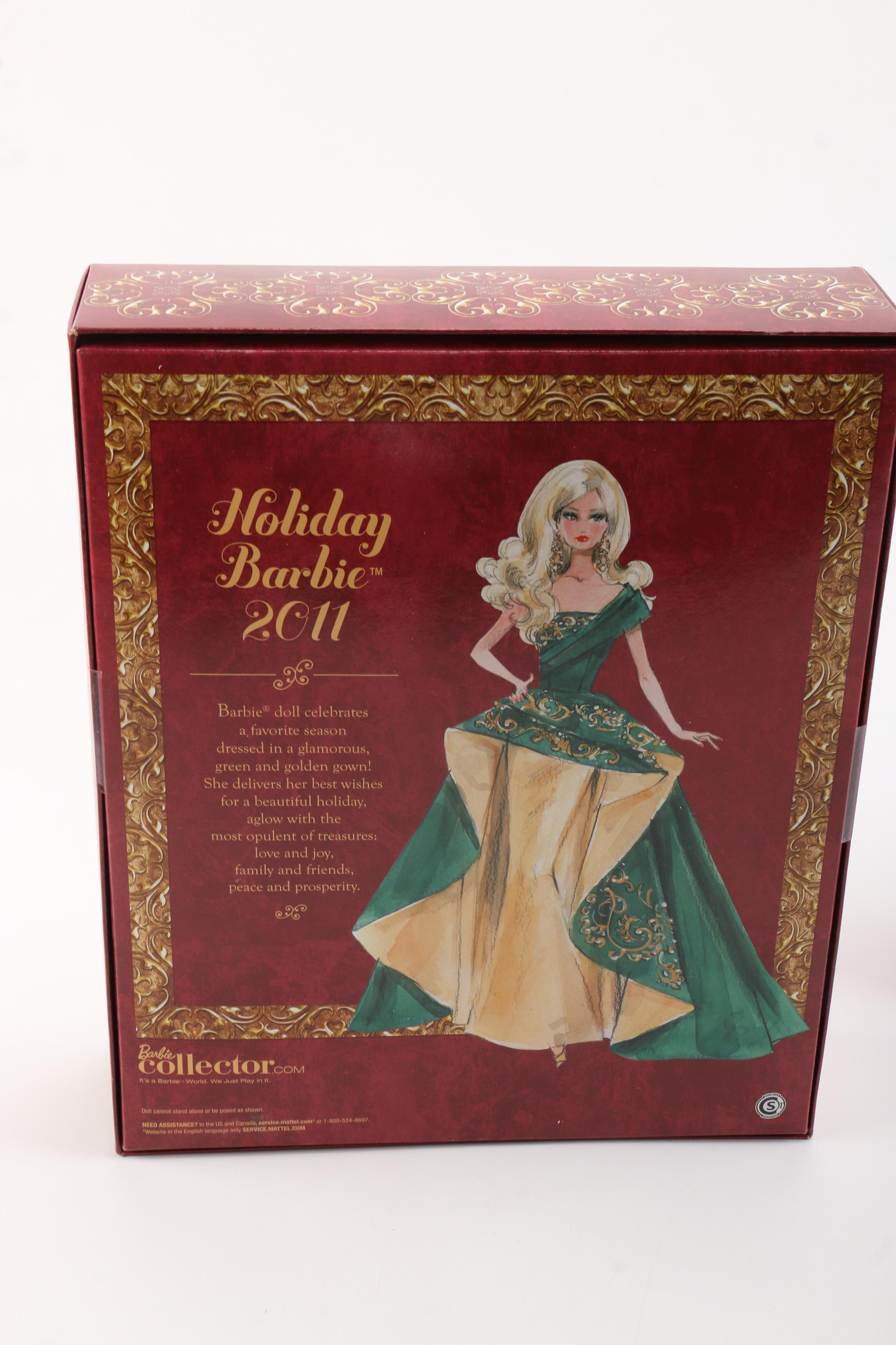 2010s Mattel "Holiday Barbie" Dolls
